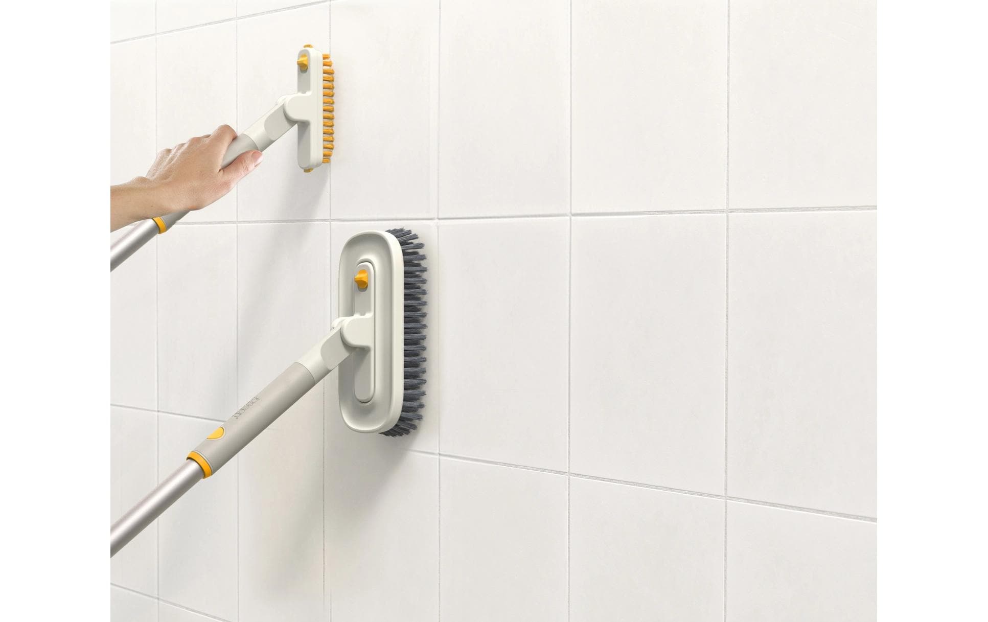 Joseph Joseph CleanTech Reinigungsset – 69,6 cm Teleskopstiel – Mikrofaser/Aluminium – Grau/Mehrfarbig