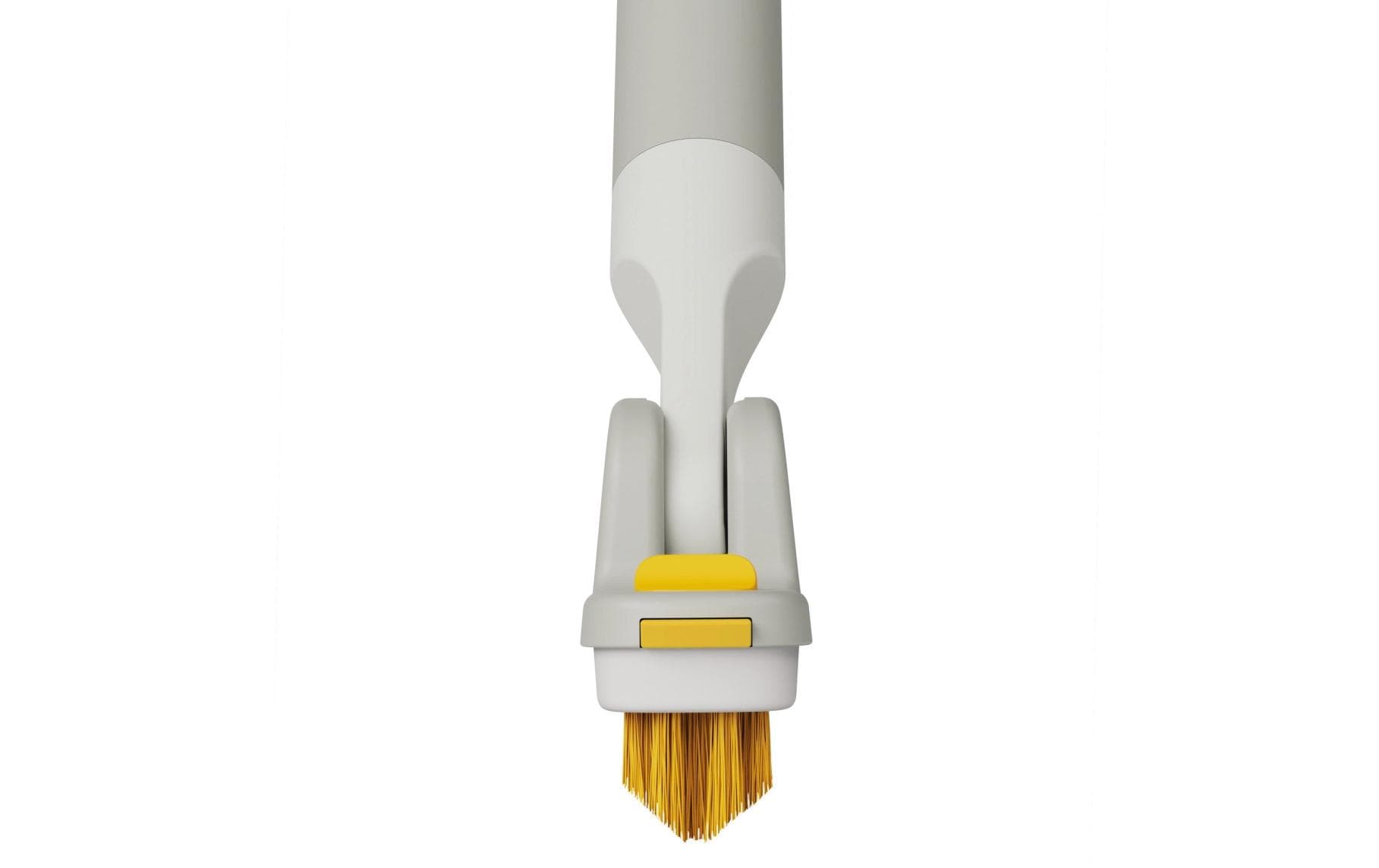 Joseph Joseph Fugen-/Detailbürste CleanTech – 31 cm, Kunststoff, PP/Silikon, Grau, mit Metallschaber
