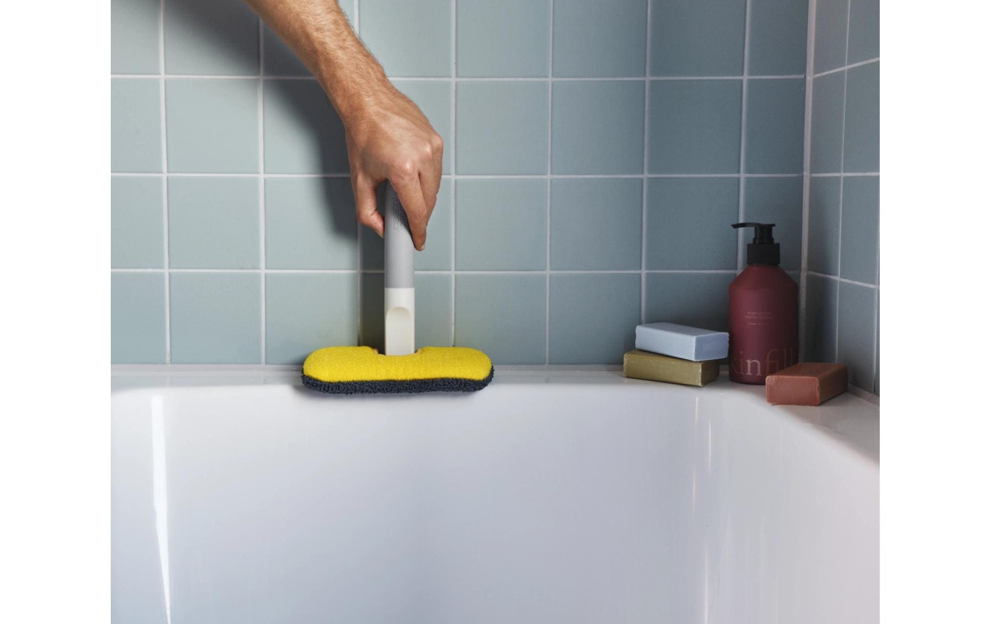 Joseph Joseph Wischbezug CleanTech – Mikrofaser/Schwamm, Gelb – für CleanTech 2-in-1, 18 × 11 cm