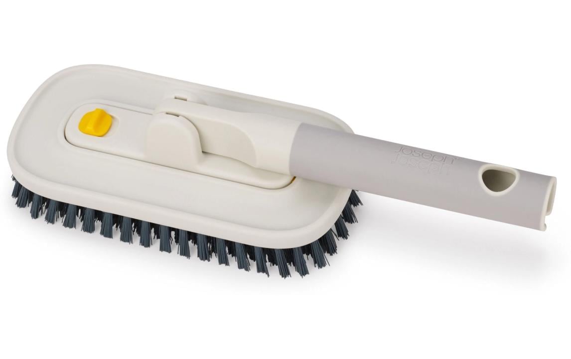 Joseph Joseph Fugen-/Detailbürste CleanTech – 31 cm, Kunststoff, PP/Silikon, Grau, mit Metallschaber