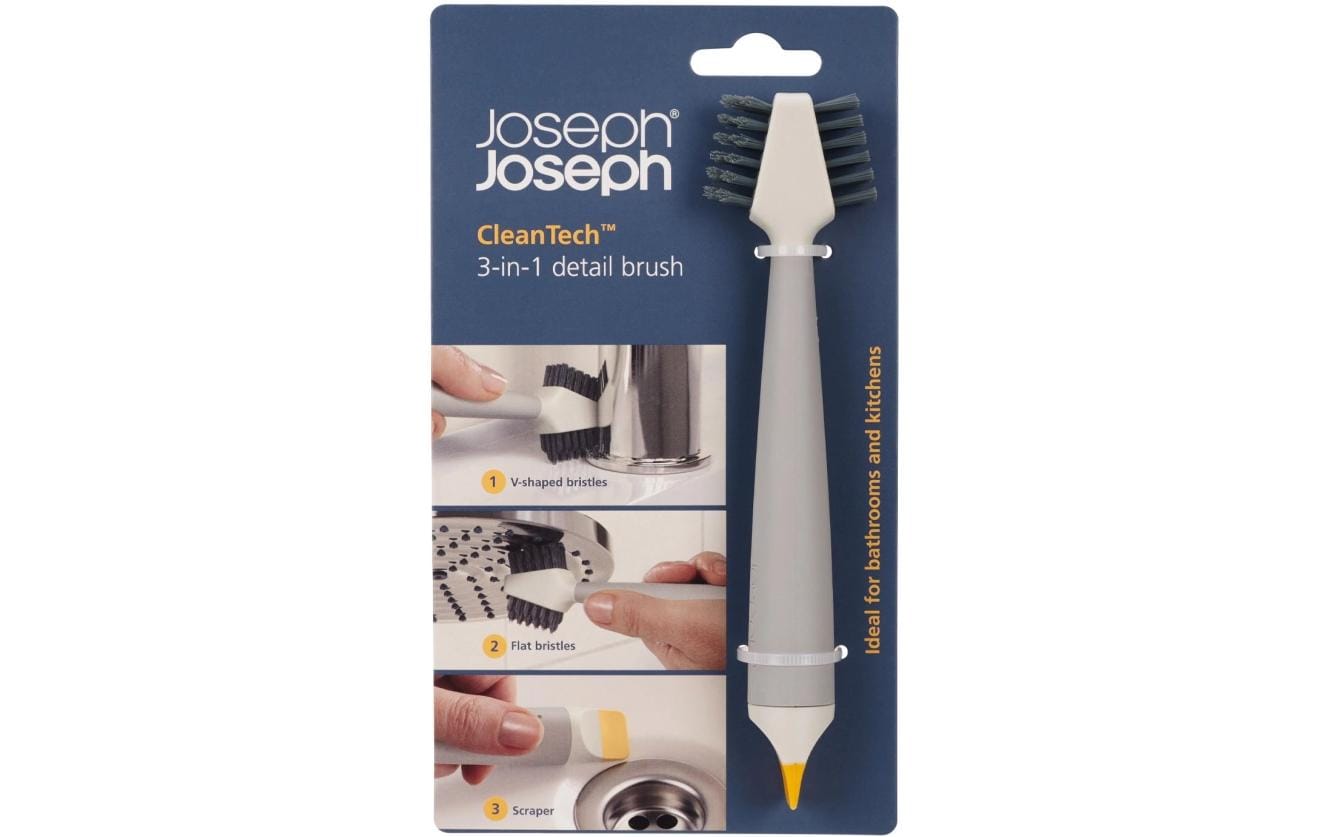 Joseph Joseph Fugenbürste CleanTech – 18×5×3 cm, Kunststoff, Grau