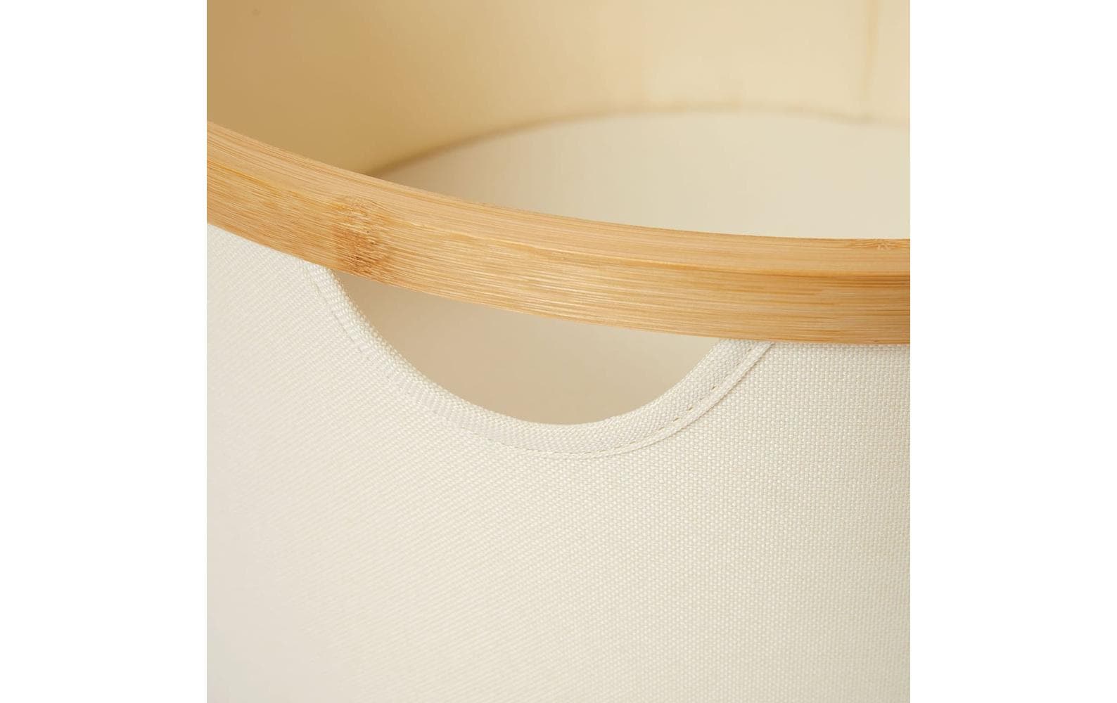 Lumaland Aufbewahrungsbox Set 3-teilig – Polyester – Beige – Ø 450/380/300 × H 200/160/120 mm