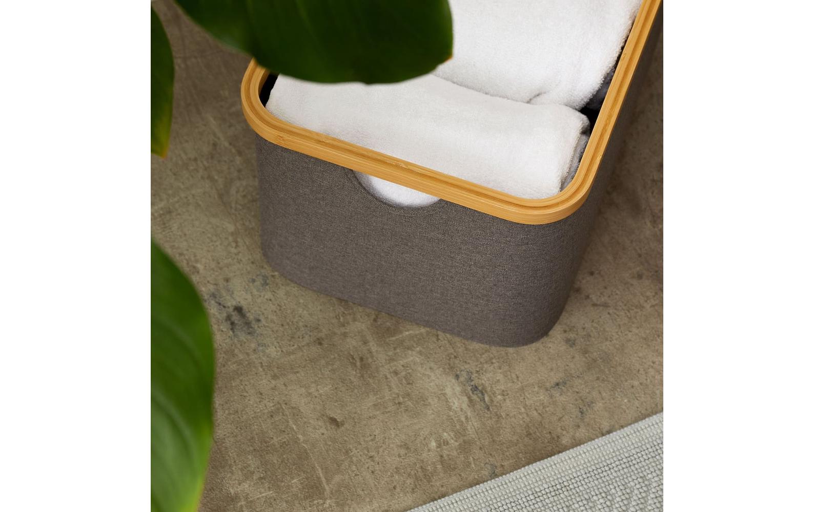 Lumaland Aufbewahrungsbox – Polyester – Grau – 300 × 300 × 100 mm – 4 Stück