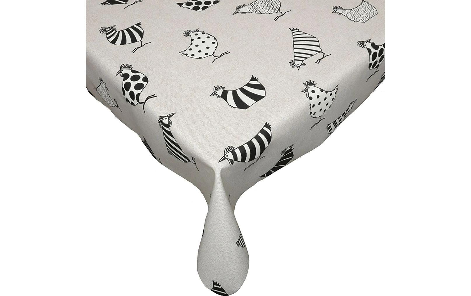 Hubatka Tischdecke – 140×260 cm, Polyester, Beige/Schwarz, Tiere