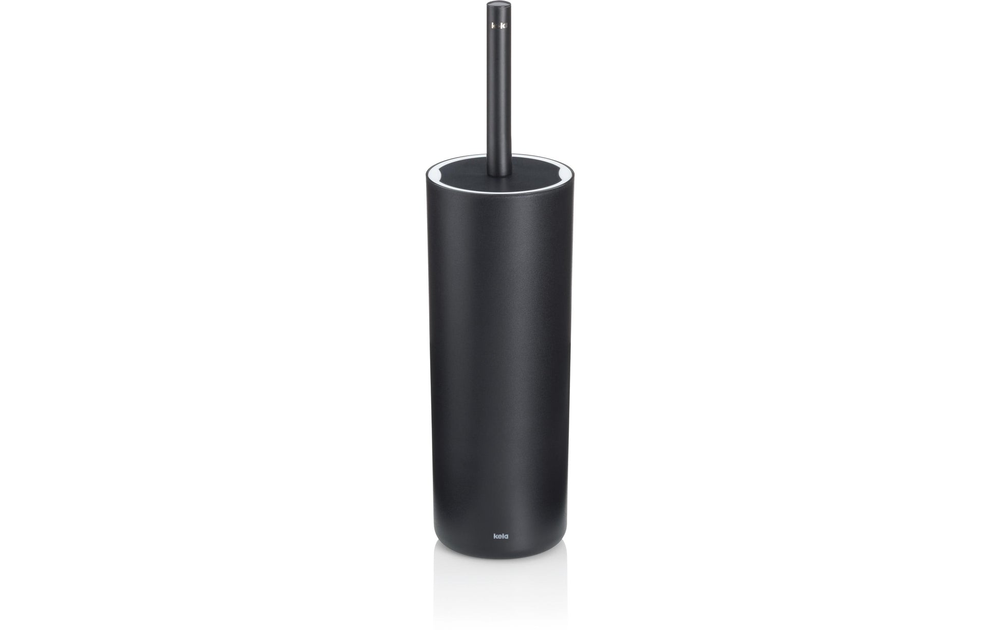Kela Milos – WC-Bürstenset – Kunststoff, Schwarz, H 36,5 cm, Ø 9,5 cm