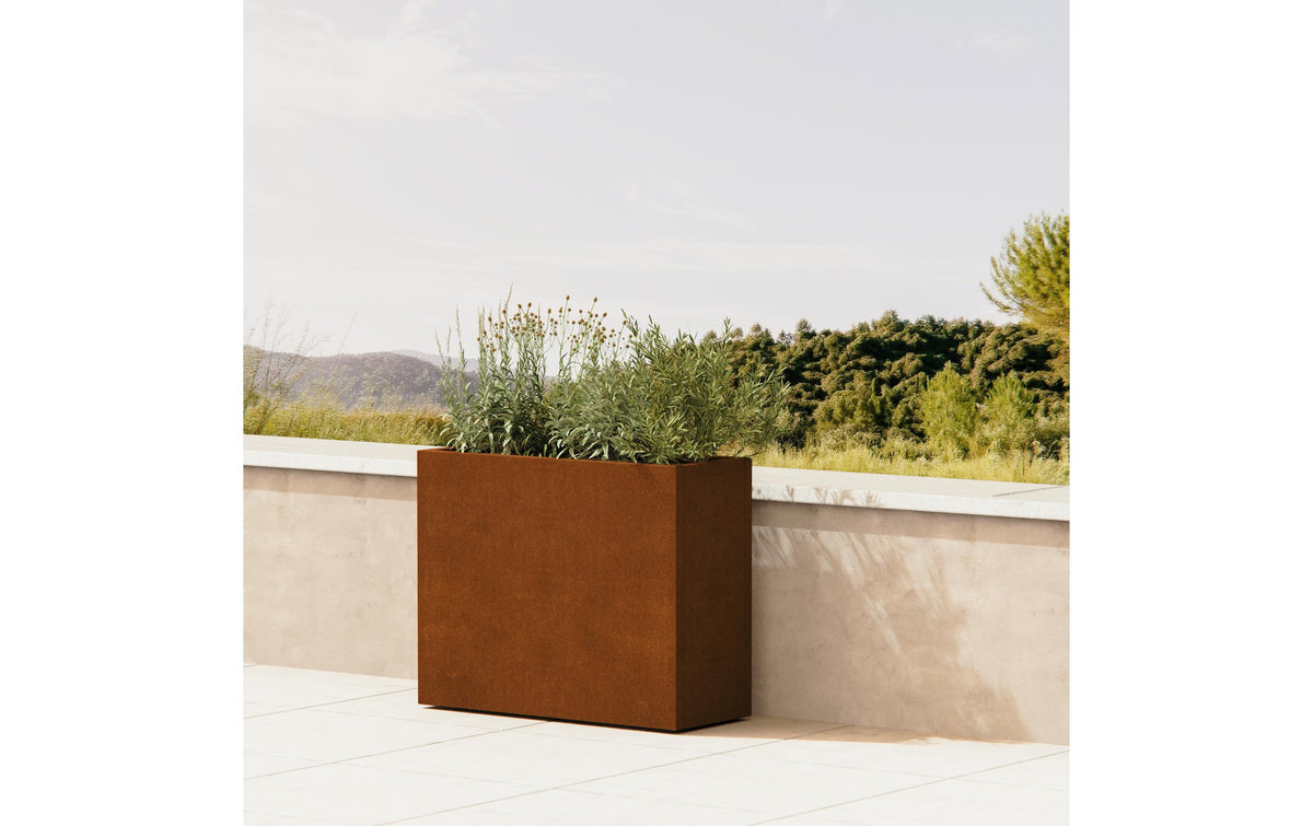 Herstera Pflanzgefäss – 100 × 80 × 40 cm – Cortenstahl, braun