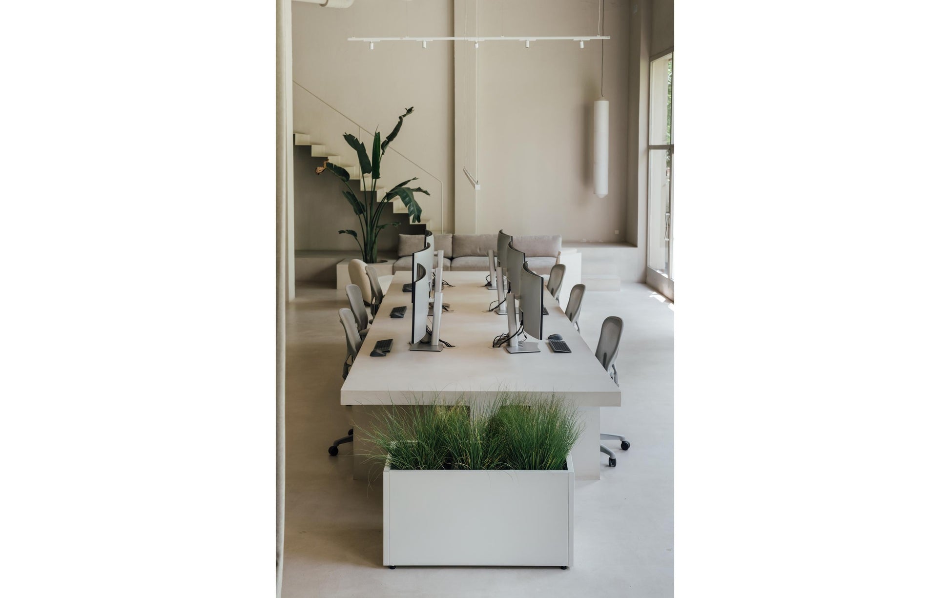 Herstera Pflanzgefäss – 100 × 50 × 50 cm – Stahl, Weiss
