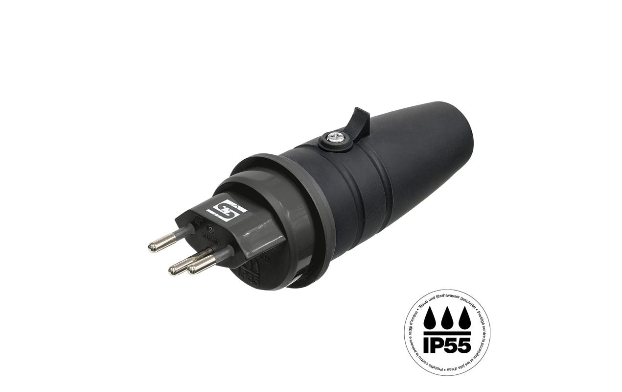 Steffen Adapterkabel, T13, IP55, 3-polig, verriegeltes System – schwarz