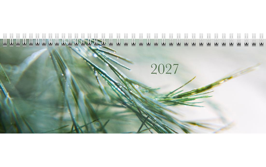 Rido idé Design Line – Tischkalender 2027, 1 Woche/2 Seiten, 29,7 × 10,5 cm