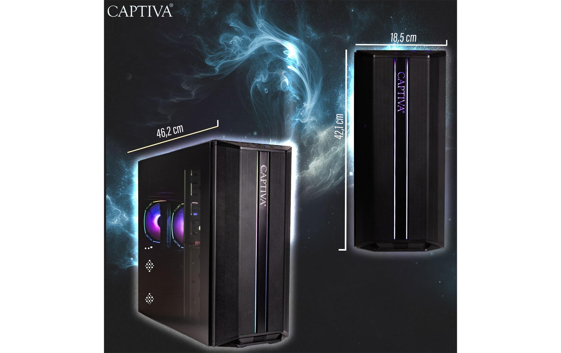 Captiva Tower – AMD Ryzen 7 5700X, 16 GB RAM, 1 TB SSD, NVIDIA GeForce RTX 5070 12 GB, Windows 11 Home