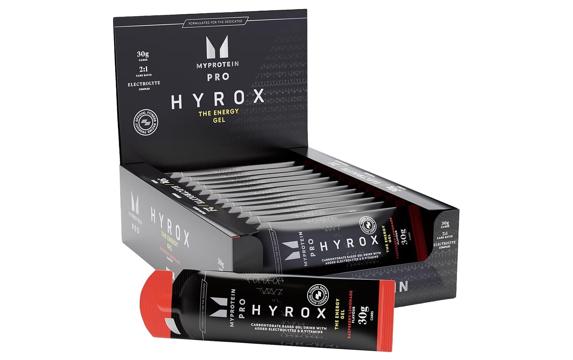 Myprotein Energiegel Hyrox Himbeere – 20×70 ml