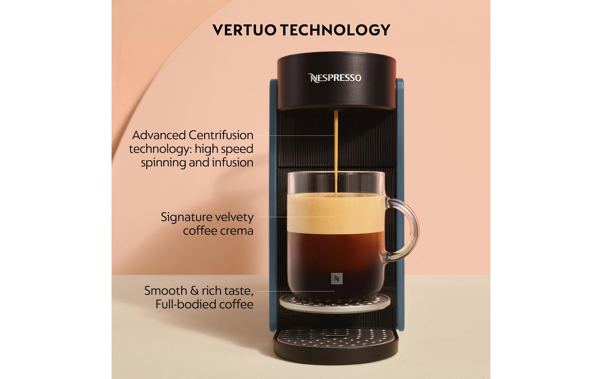Krups Vertuo Up Kapselmaschine – für Nespresso Vertuo, 1,4 l, blau