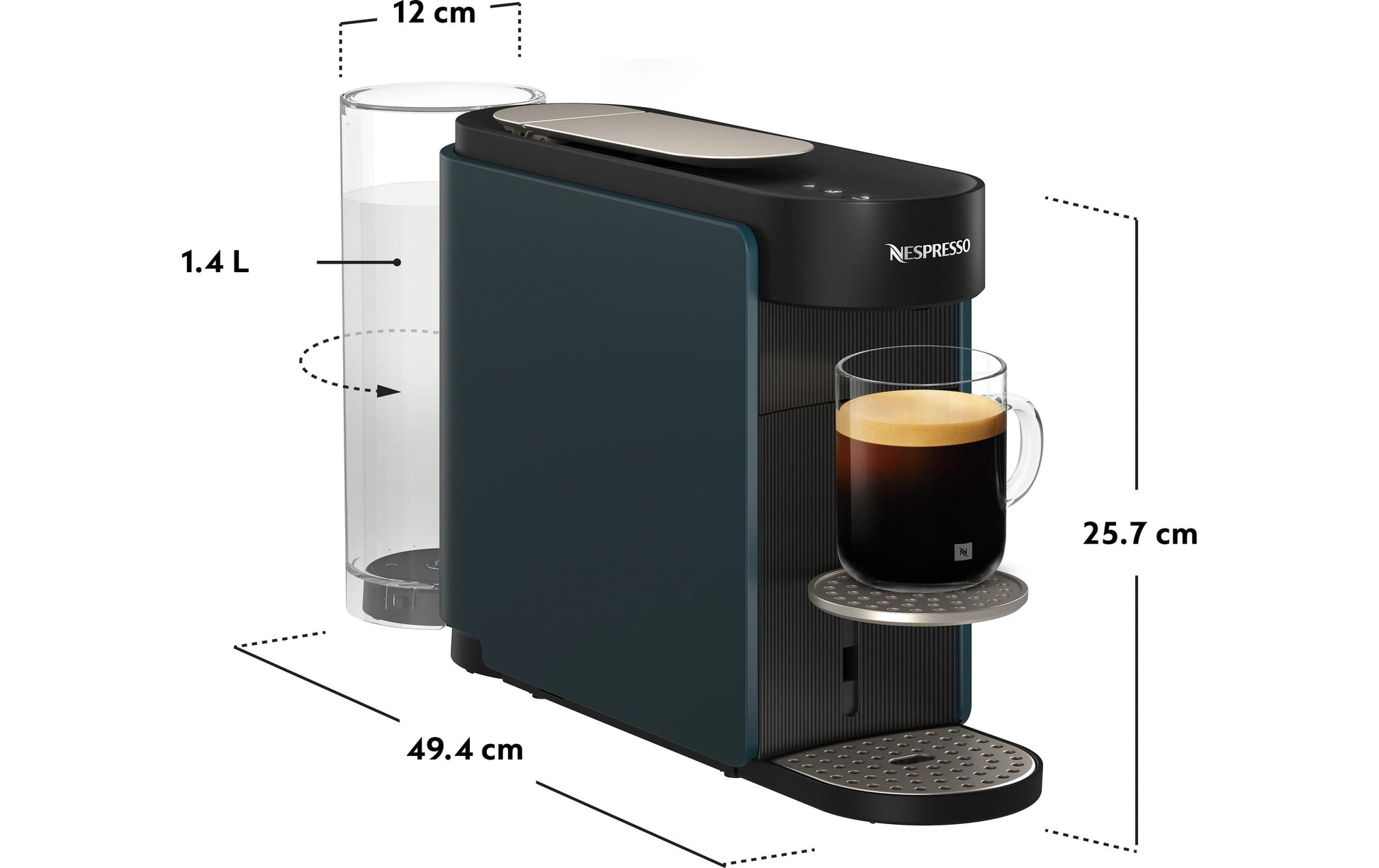 Krups Vertuo Up Kapselmaschine – für Nespresso Vertuo, 1,4 l, blau