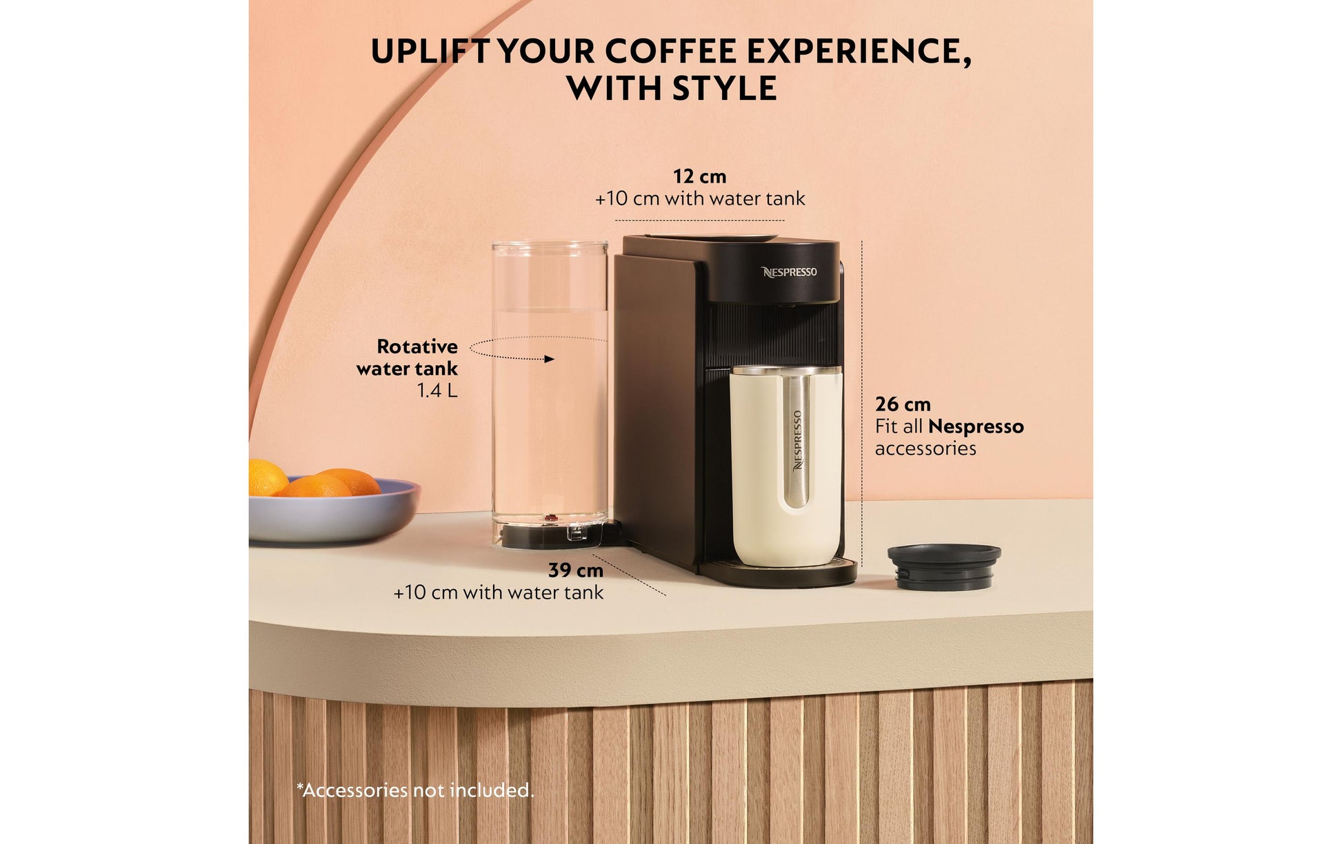 Krups Vertuo Up Kapselmaschine – für Nespresso Vertuo, 1,4 l, schwarz