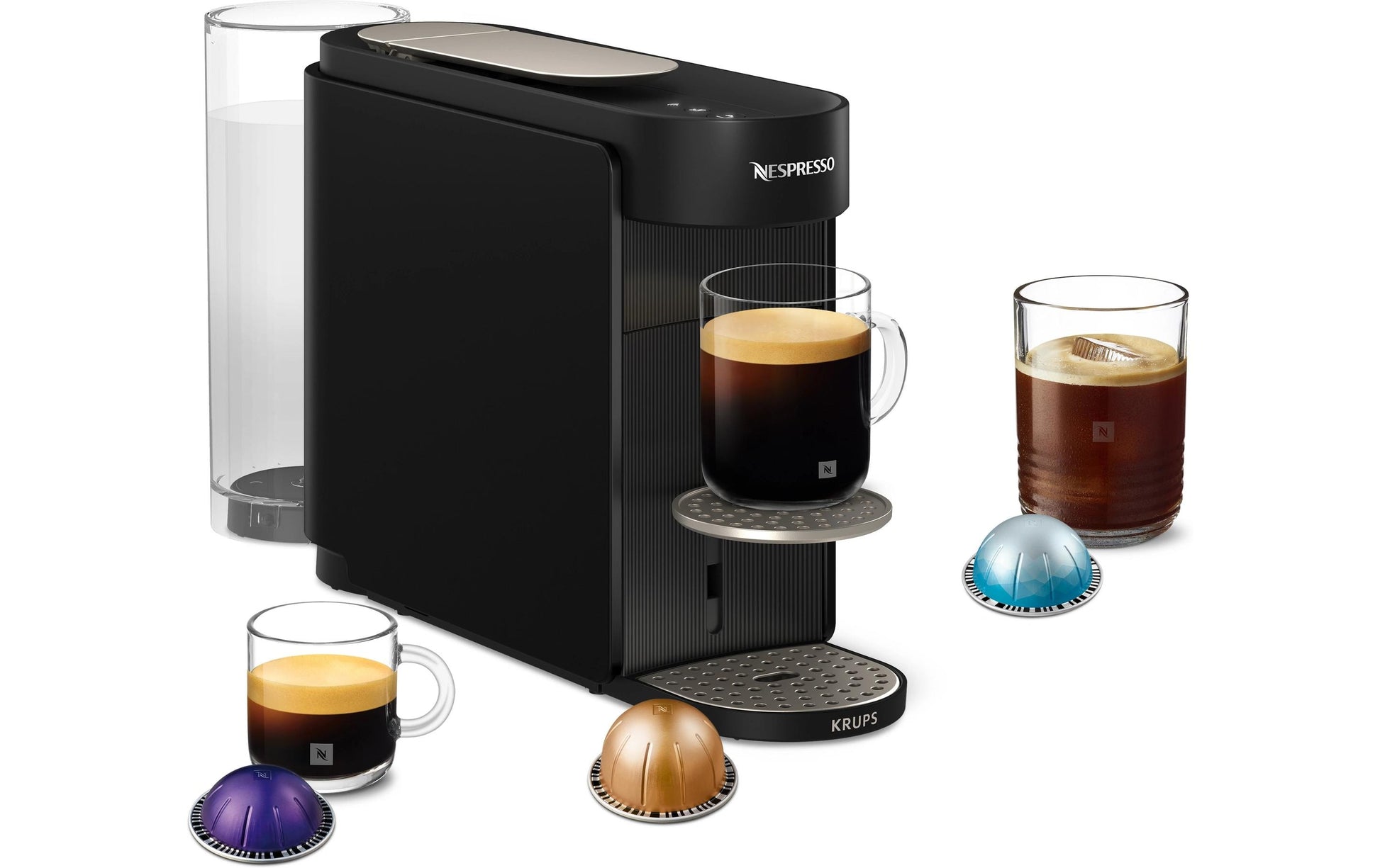 Krups Vertuo Up Kapselmaschine – für Nespresso Vertuo, 1,4 l, schwarz