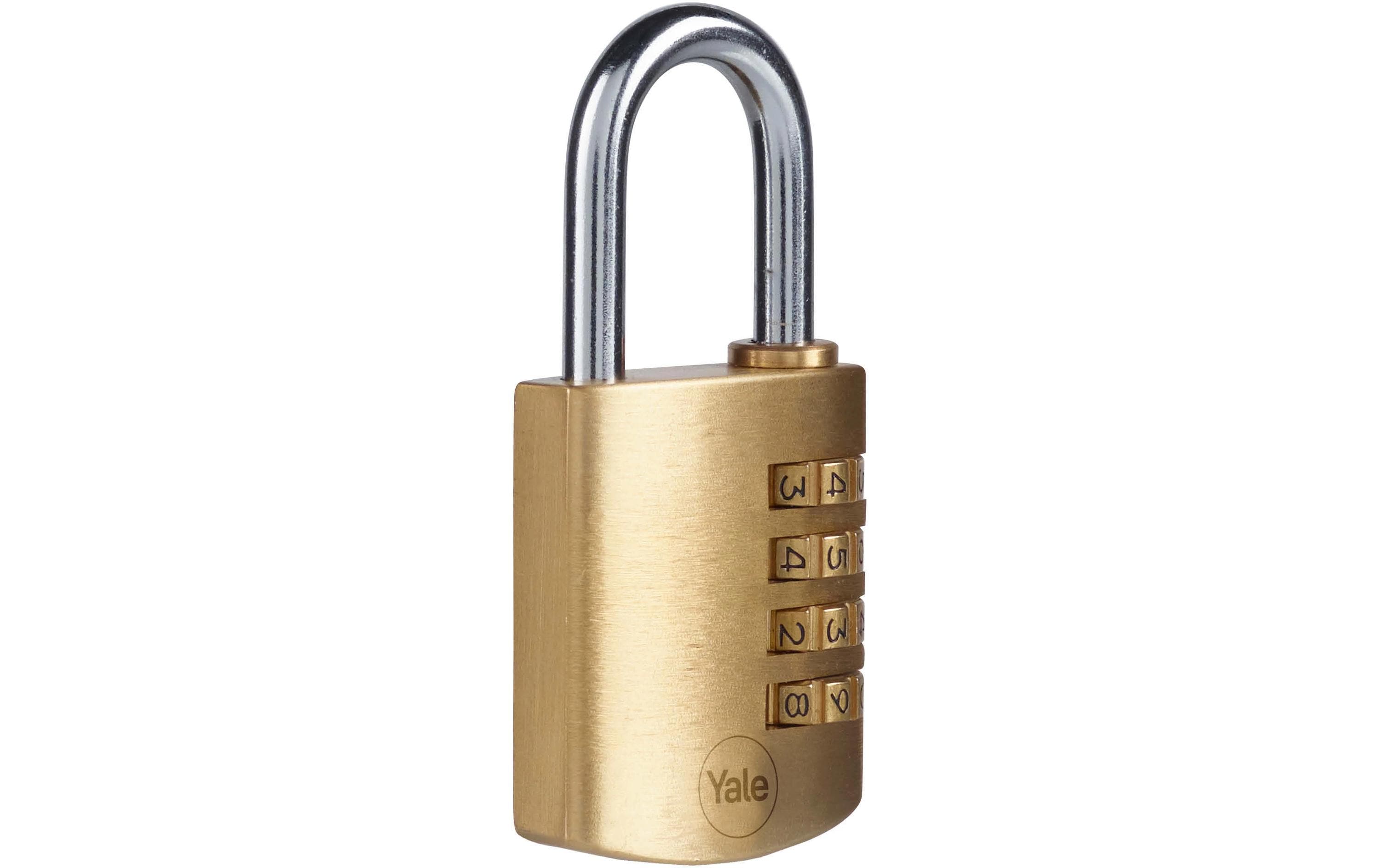 Yale Y150B 40/30 Kombinationsschloss – Messing/Stahl, Bügelhöhe 29 mm, Innen
