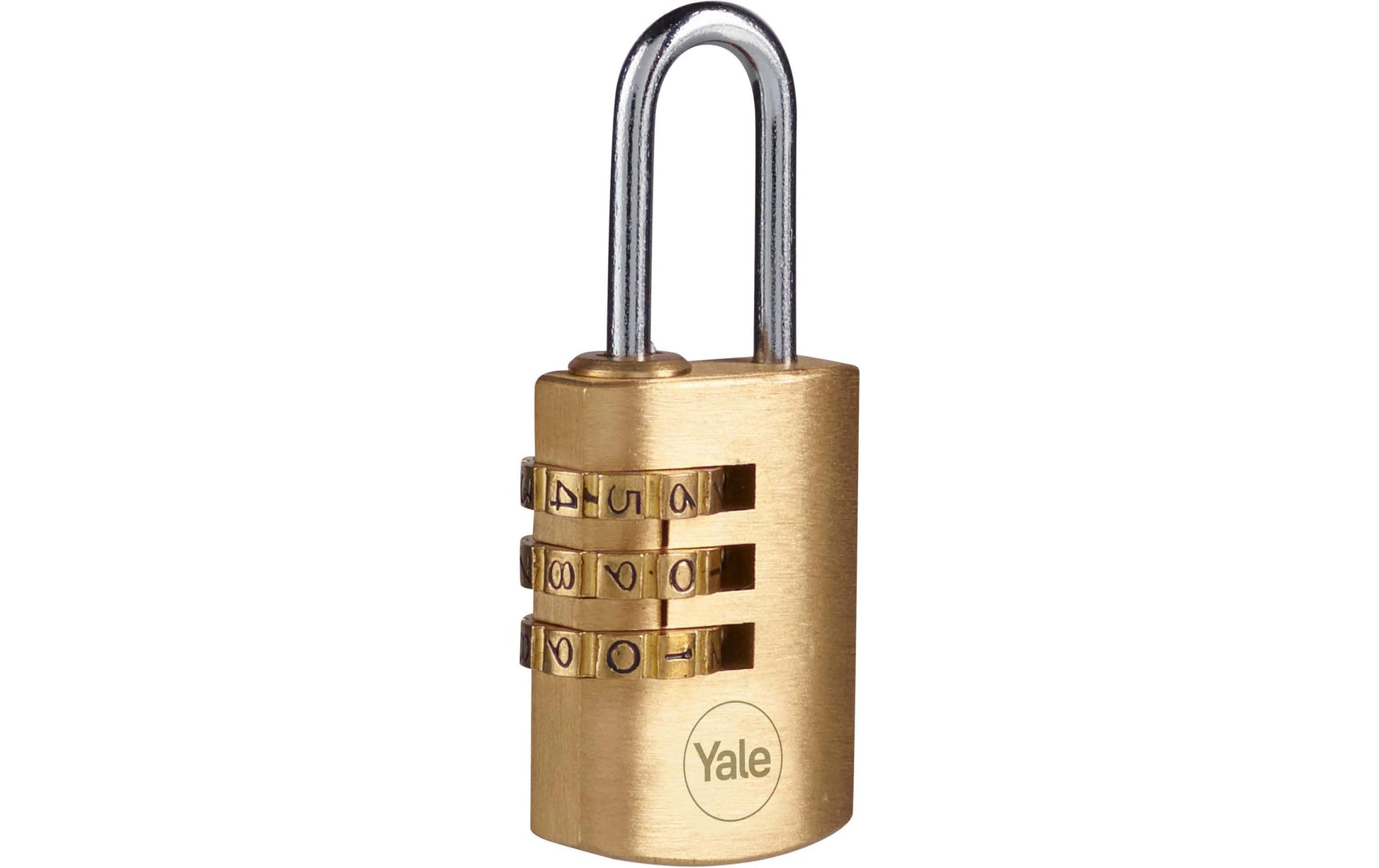 Yale Y150B Kombinationsschloss – Messing, Stahl, Bügelhöhe 22 mm, Sicherheitslevel Basic, Innen