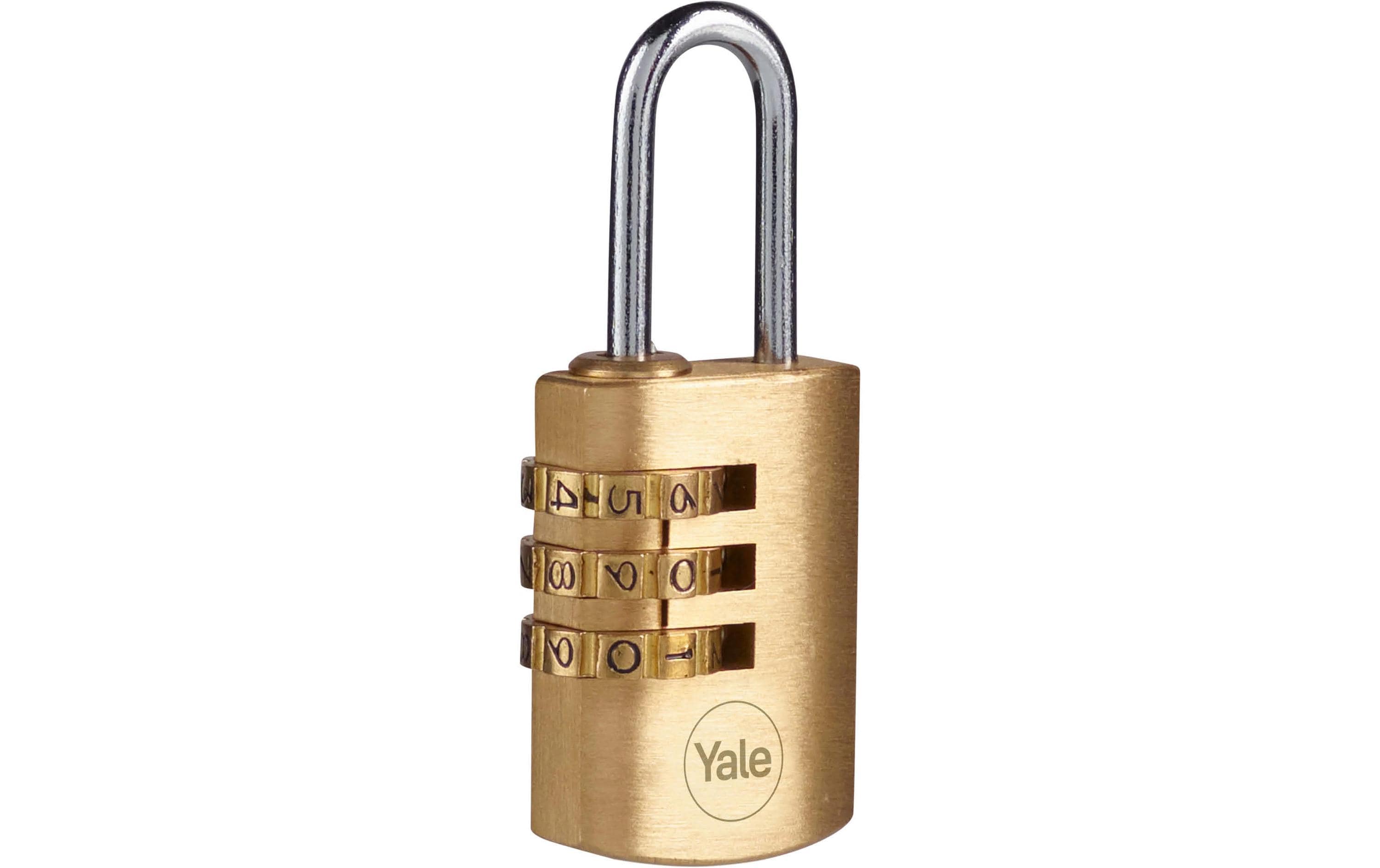 Yale Y150B Kombinationsschloss – Messing, Stahl, Bügelhöhe 22 mm, Sicherheitslevel Basic, Innen