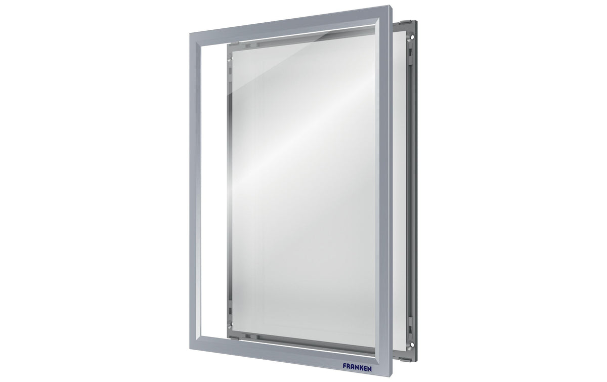 Franken Plakatrahmen ECO CLICK – für A4 – Klapprahmen – Silber – 290×380×25 mm