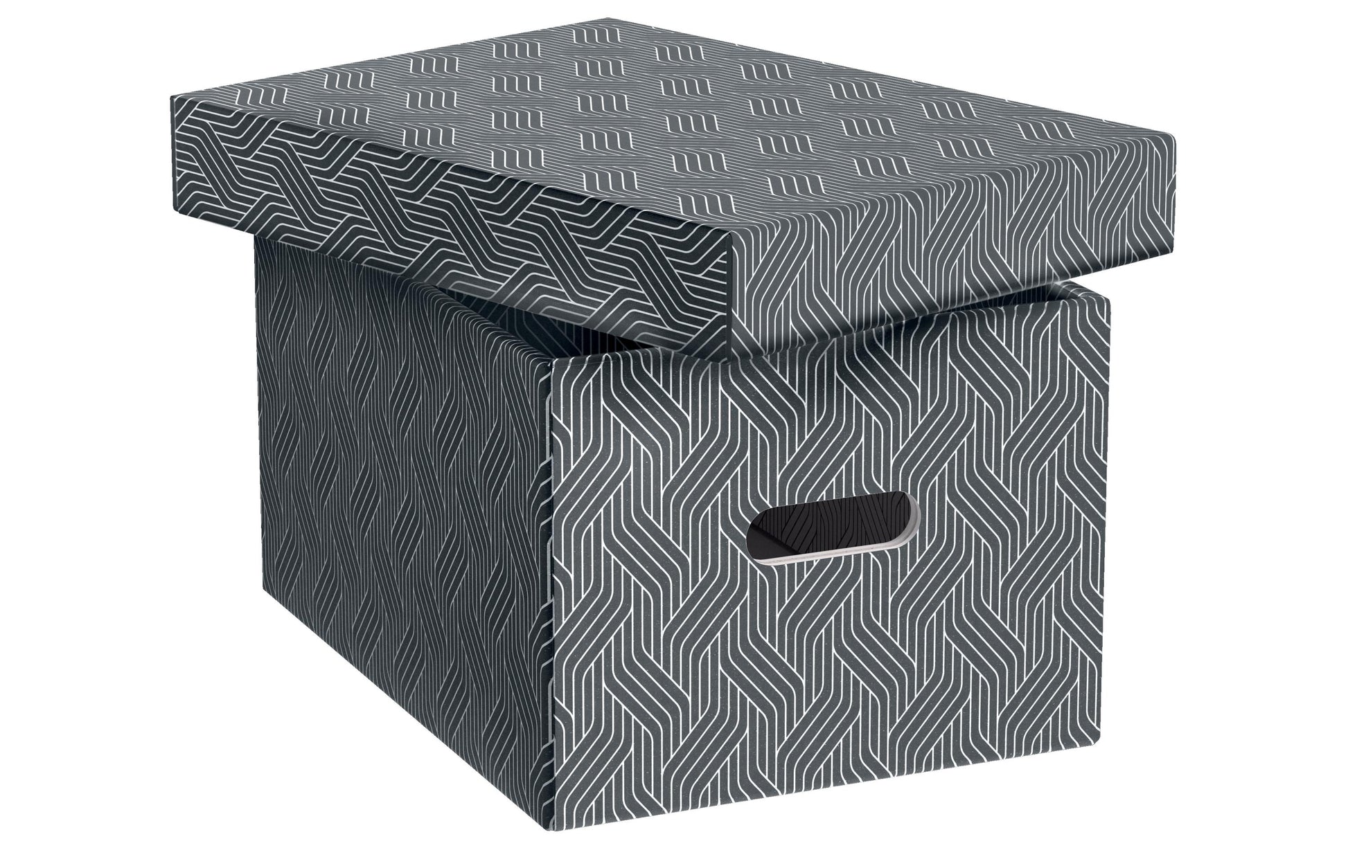 Von Aufbewahrungsbox 15 l (mit Deckel) – Karton – Grau – 265 × 205 × 365 mm – 3 Stück
