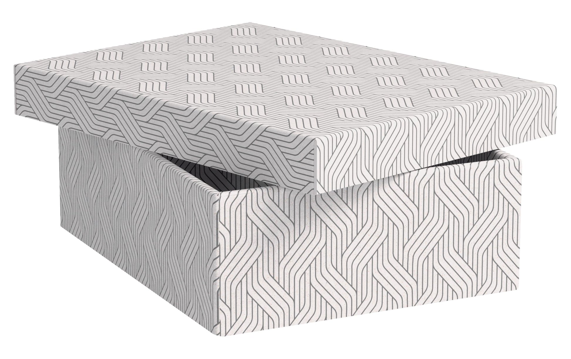 Von Aufbewahrungsbox 7 l (mit Deckel) – Karton – Weiss – FSC – 265 × 100 × 365 mm – 3 Stück