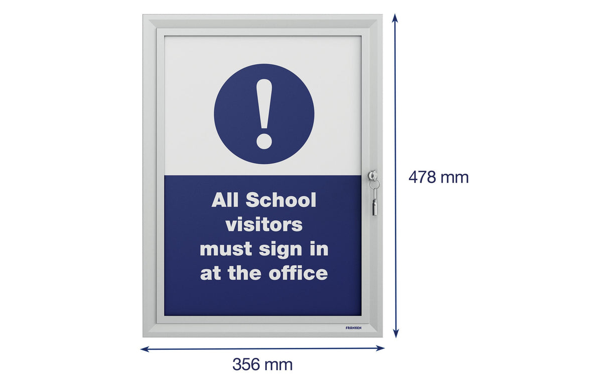 Franken Plakatrahmen ECO – für A3 – abschliessbar – silber