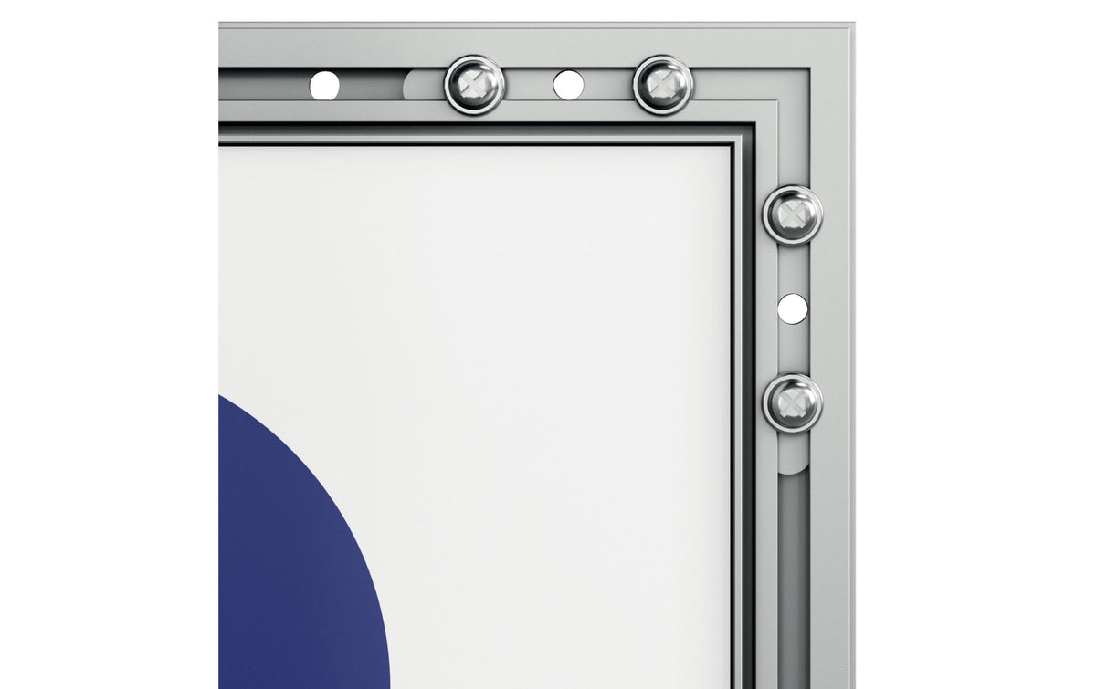 Franken Plakatrahmen ECO – für A4 – abschliessbar – silber/weiss