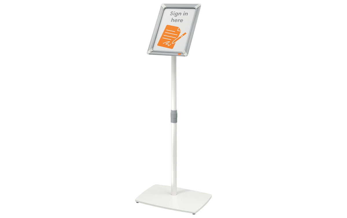 Nobo Bildaufhänger Premium Plus – für A4 – Silber – Aluminium/Polypropylen (PP) – 420×300×1260 mm