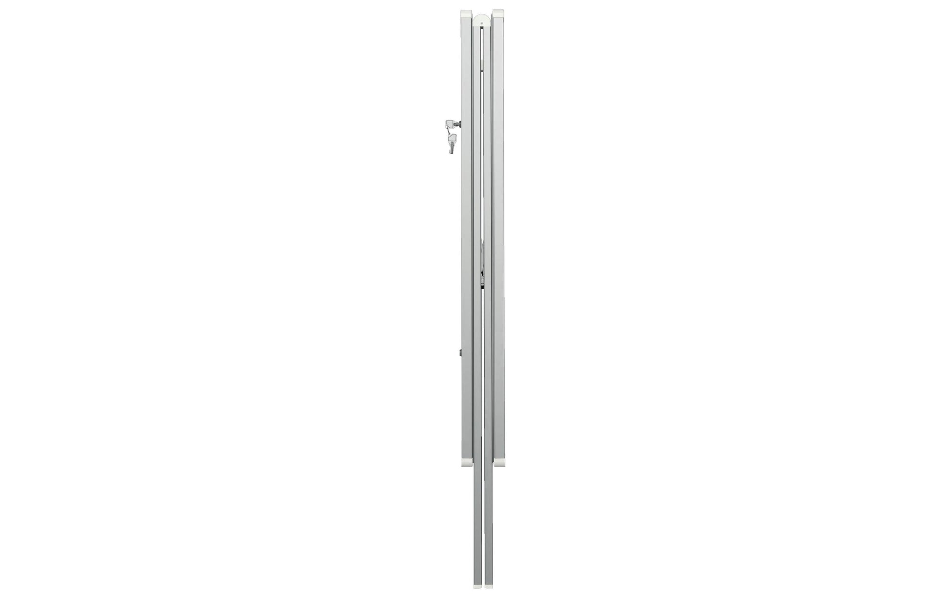 Nobo Kundenstopper Premium Plus – für A1 – wetterfest – abschliessbar – silber – Aluminium