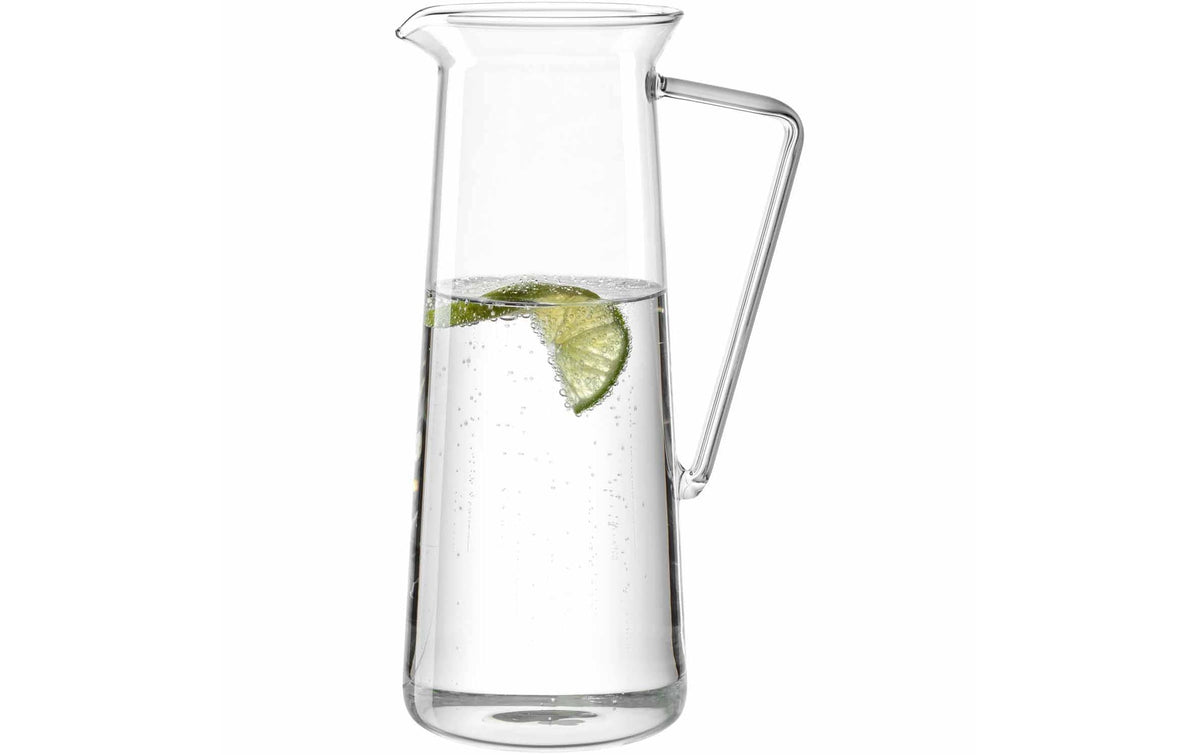 LEONARDO Krug – 1,1 l, Ø 9,6 cm, H 24,0 cm, Glas, Transparent, spülmaschinenfest