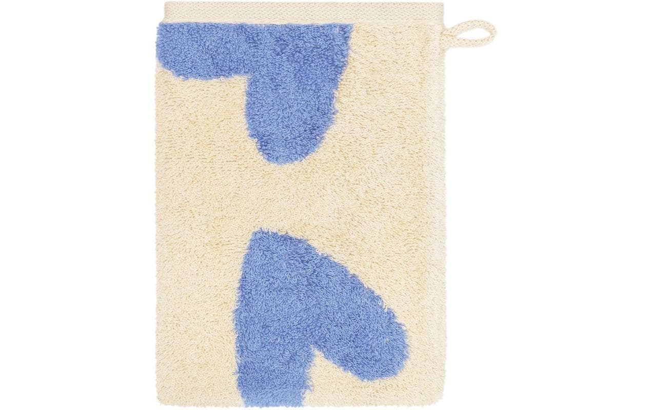 Cawö Waschhandschuh Heart Beats – 16×22 cm, Baumwolle, OEKO-TEX STANDARD 100, Blau