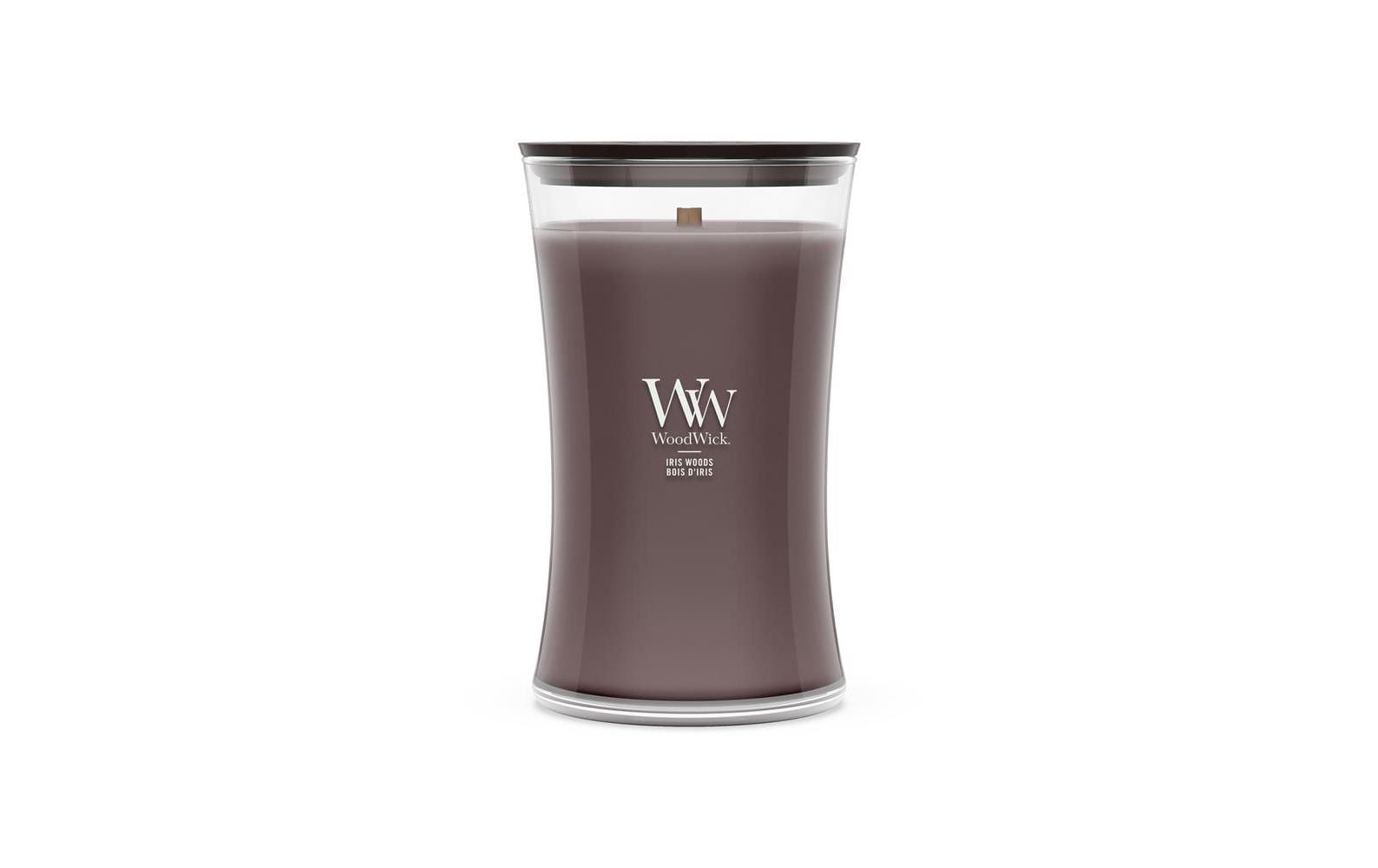WoodWick Duftkerze – Amber, Ingwer, Iris, Kardamom, Kaschmir, Zedernholz – Ø 10,2 × 17,8 cm