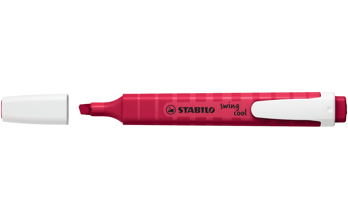STABILO Swing Cool Textmarker – Burgunderrot, Spitze 1 mm