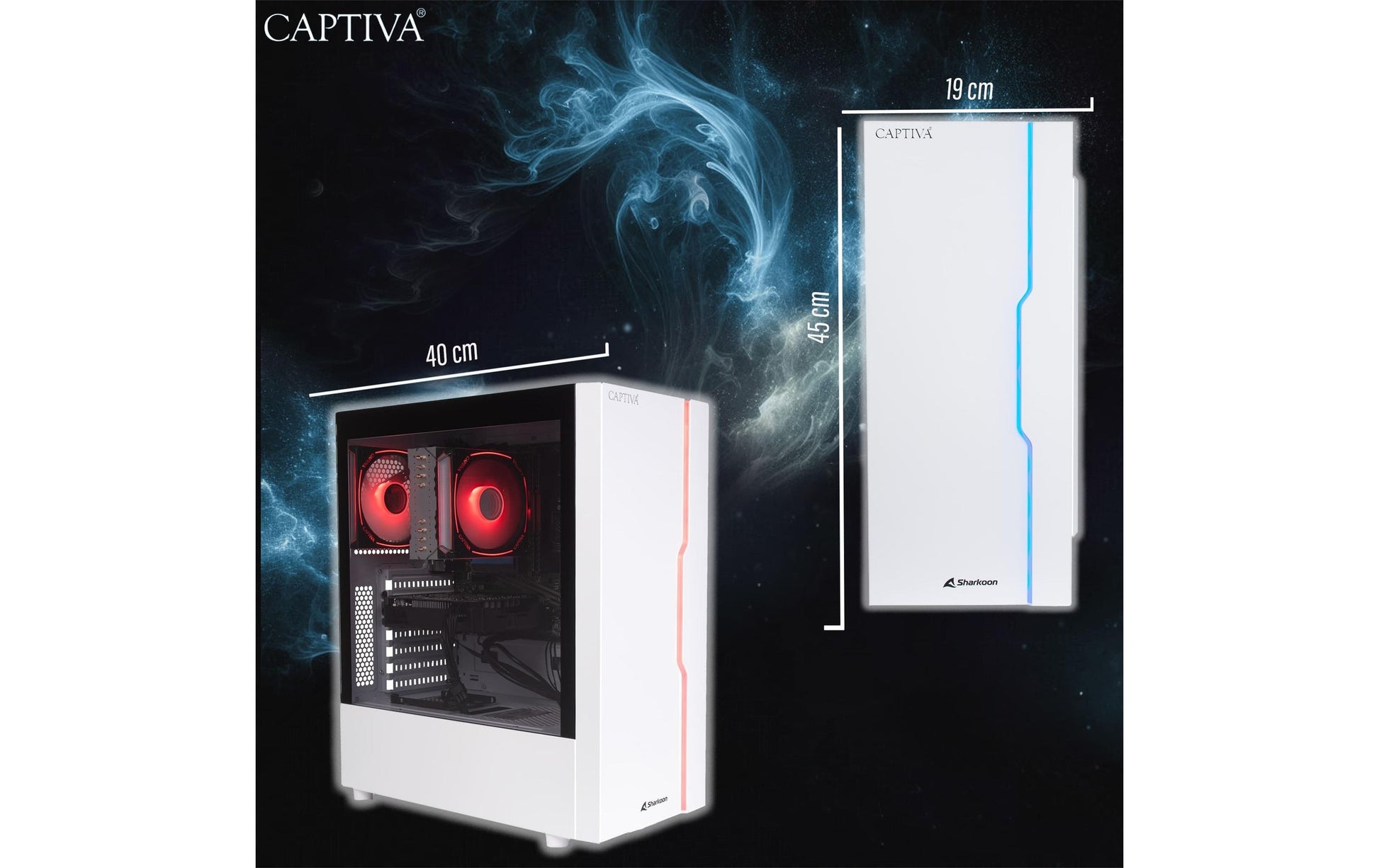 Captiva Tower – AMD Ryzen 5 5500, 16 GB RAM, 1 TB SSD, NVIDIA GeForce RTX 5050 8 GB, Windows 11 Home