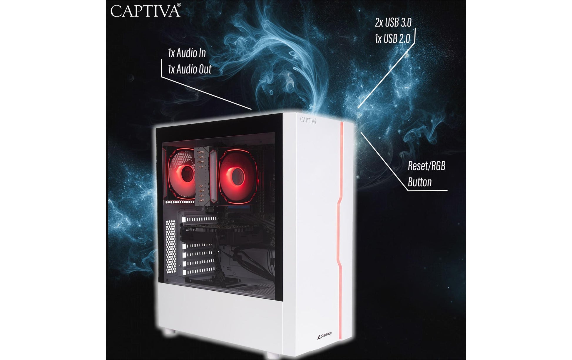 Captiva Tower – AMD Ryzen 5 5500, 16 GB RAM, 1 TB SSD, NVIDIA GeForce RTX 5050 8 GB, Windows 11 Home