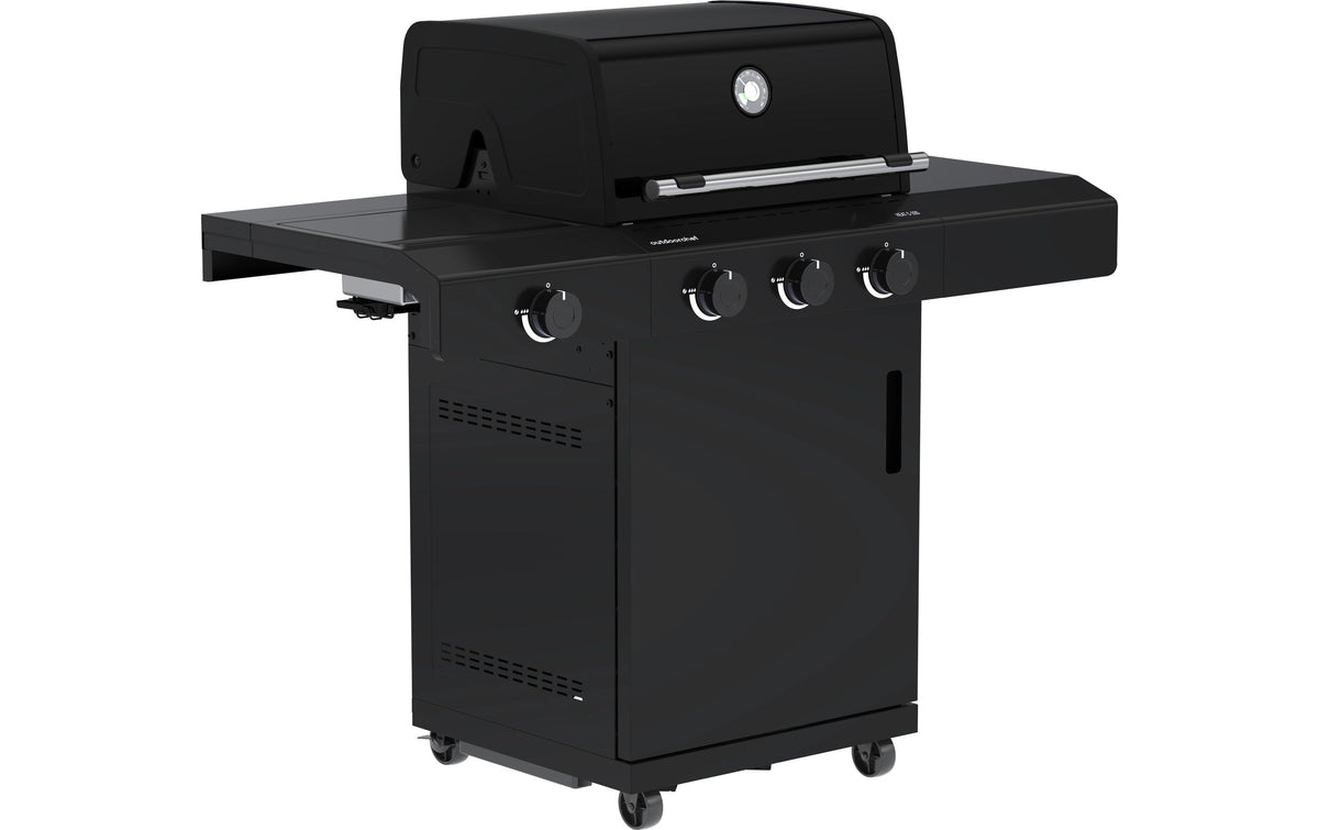 OUTDOORCHEF Grillstation HEAT C-335 – 3 Brenner, 2'688 cm² Grillfläche, 14,1 kW – Schwarz/Edelstahl