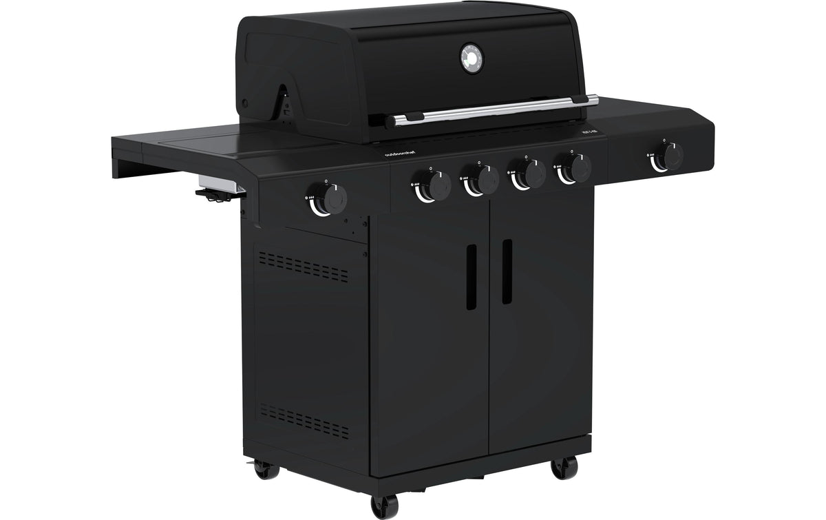 OUTDOORCHEF Gasgrill HEAT C-435 – 4 Brenner, 3264 cm² Grillfläche, 20,4 kW – Schwarz/Edelstahl