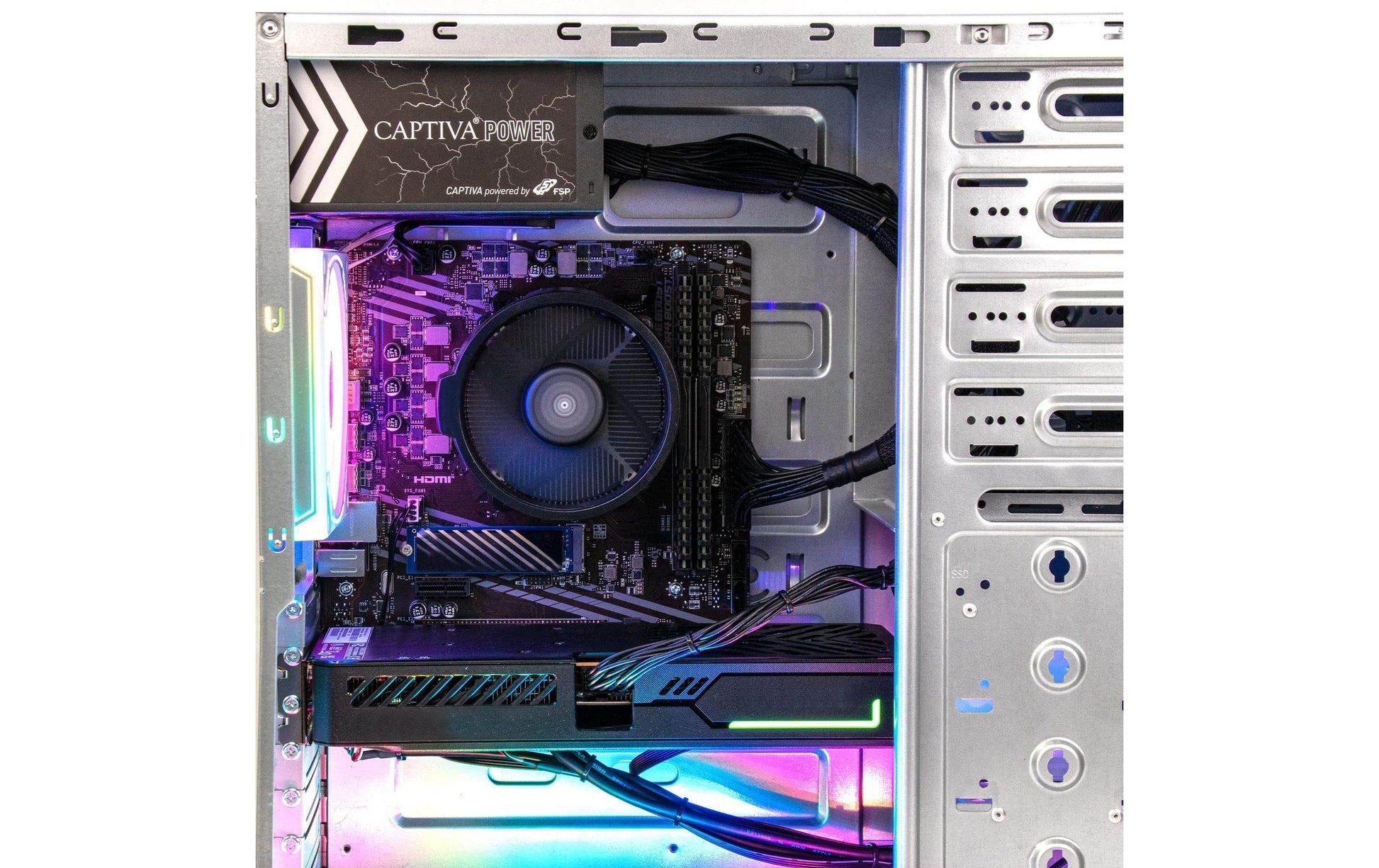 Captiva Entry Gaming R10-0286 Tower – AMD Ryzen 7 8700F, 16 GB RAM, 500 GB SSD, Windows 11 Home