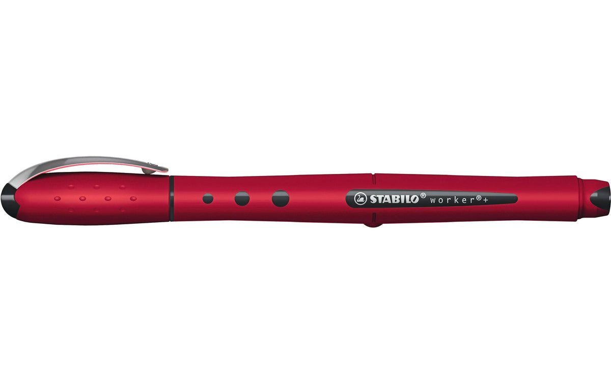 STABILO Worker+ – Tintenroller, 0,5 mm, Blau, Rot