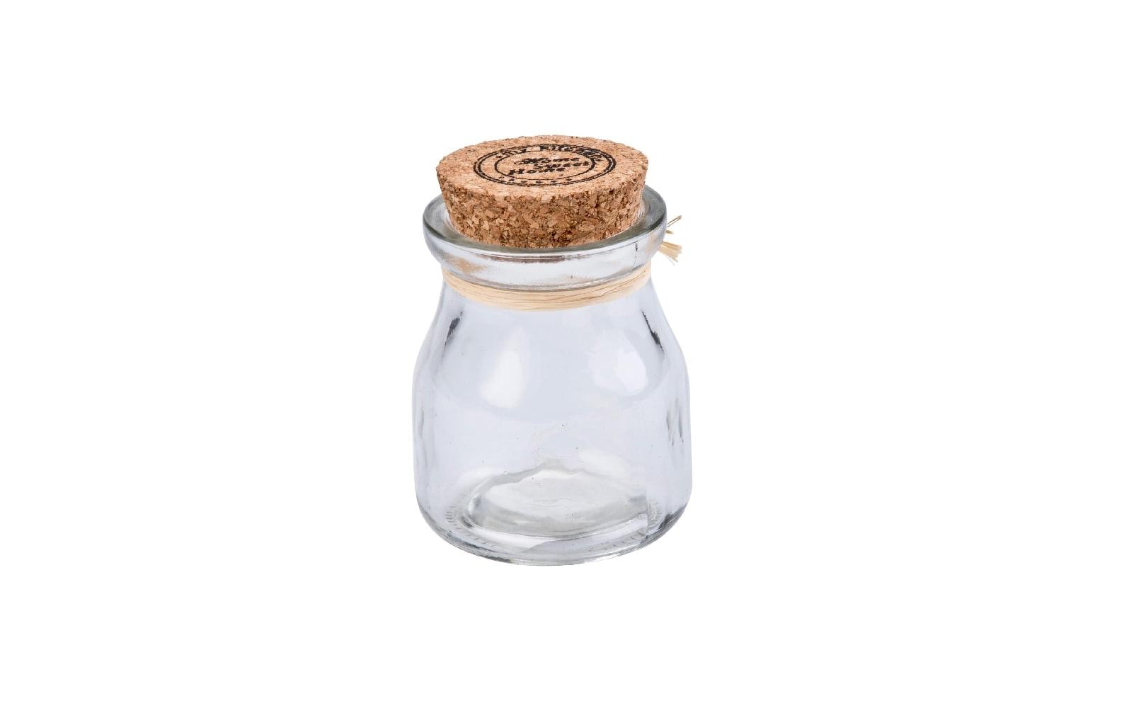 Arti Casa – Vorratsdose 212 ml, Ø 6 × 7,5 cm, Glas/Kork, Transparent