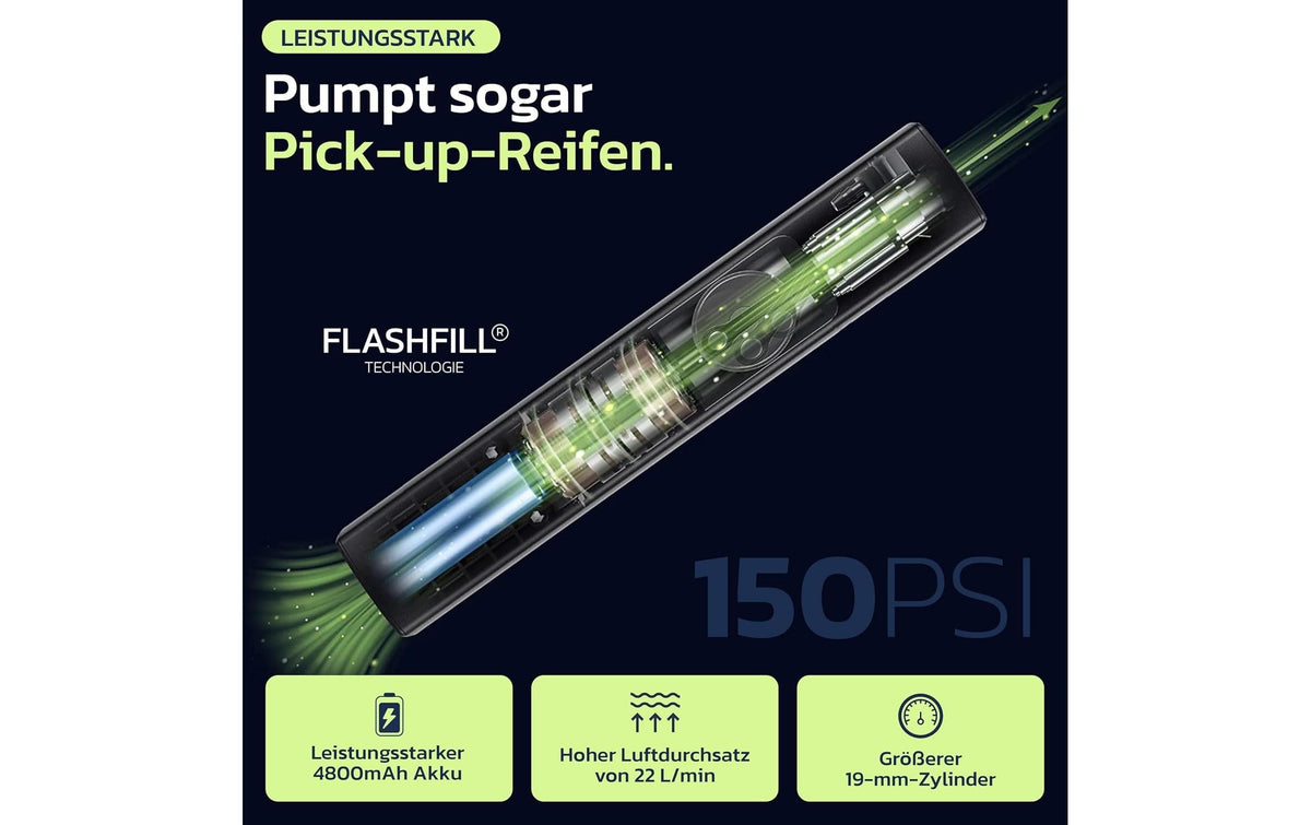 Woowind Ventus Pro Smarte Luftpumpe – 150 PSI – 4,8 Ah Akku