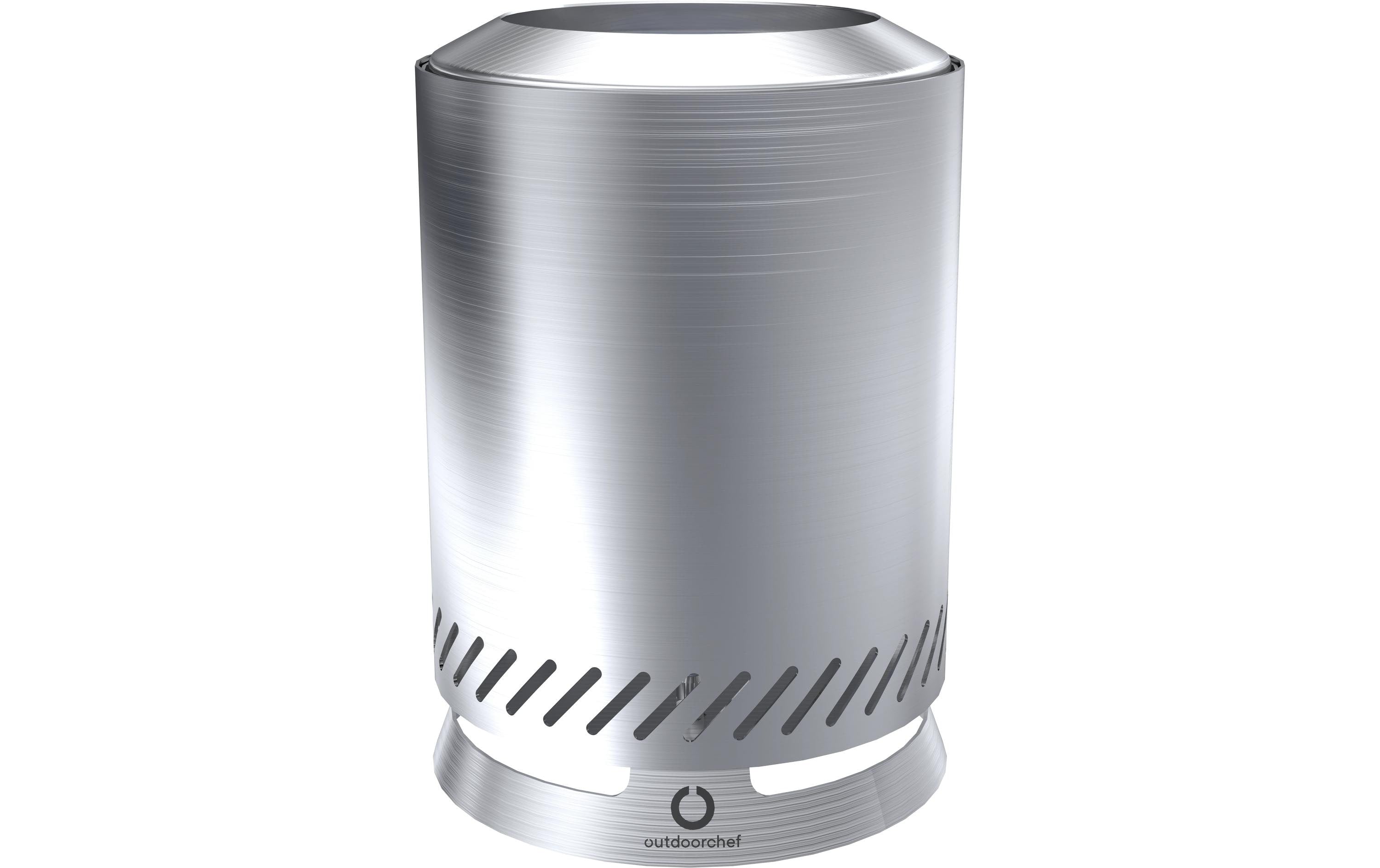 OUTDOORCHEF Feuerschale – Ø 14,2 × 20,5 cm – Edelstahl, Silber