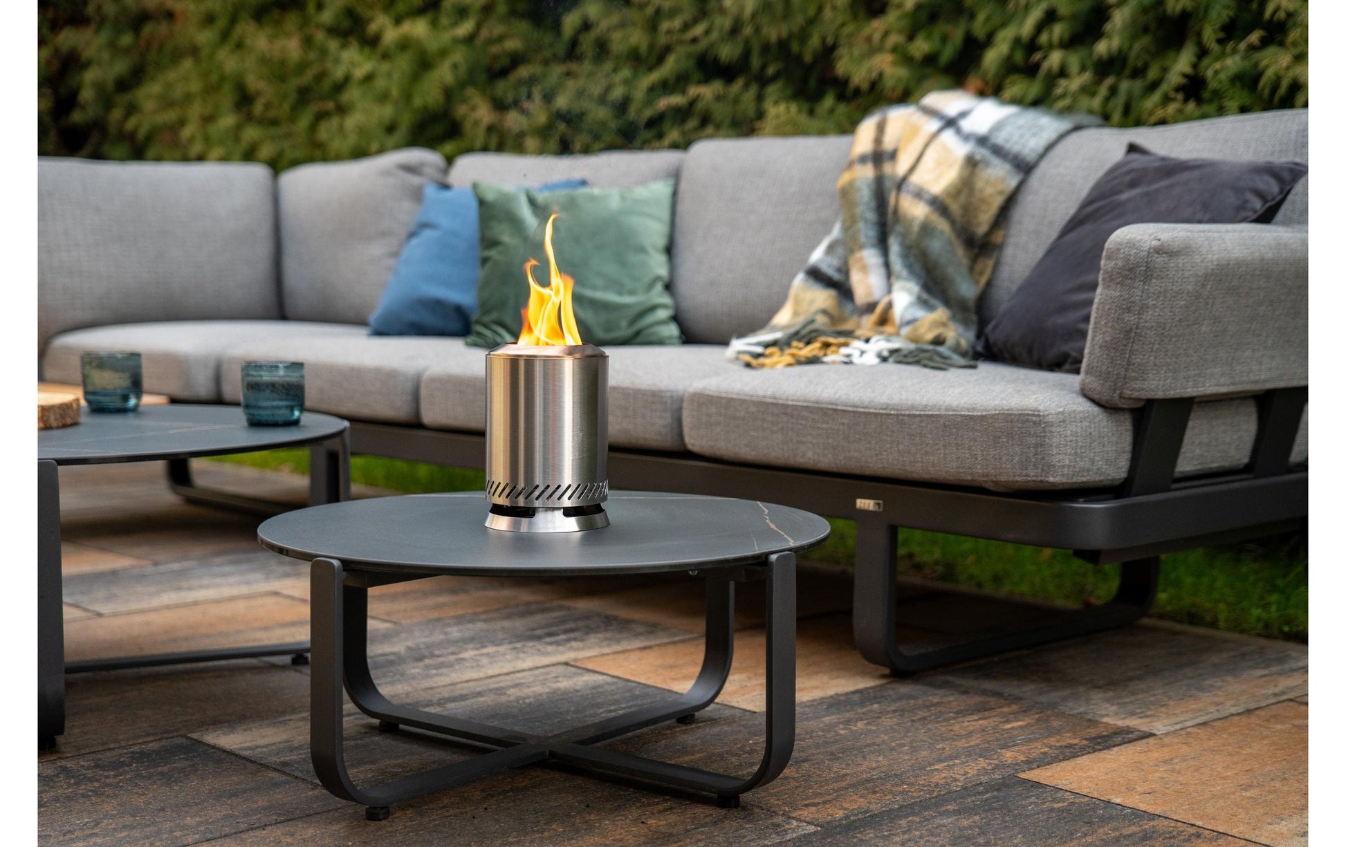 OUTDOORCHEF Feuerschale – Ø 14,2 × 20,5 cm – Edelstahl, Silber