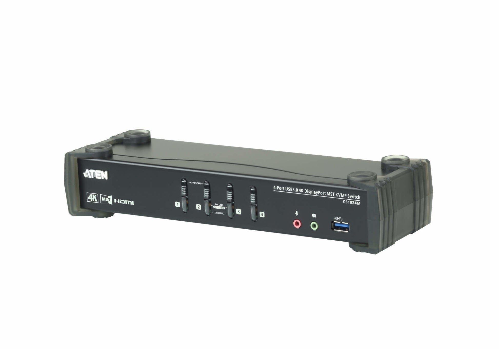 ATEN CS1924M – KVM-Switch, DisplayPort/USB/Audio, 4K (4096 × 2160)