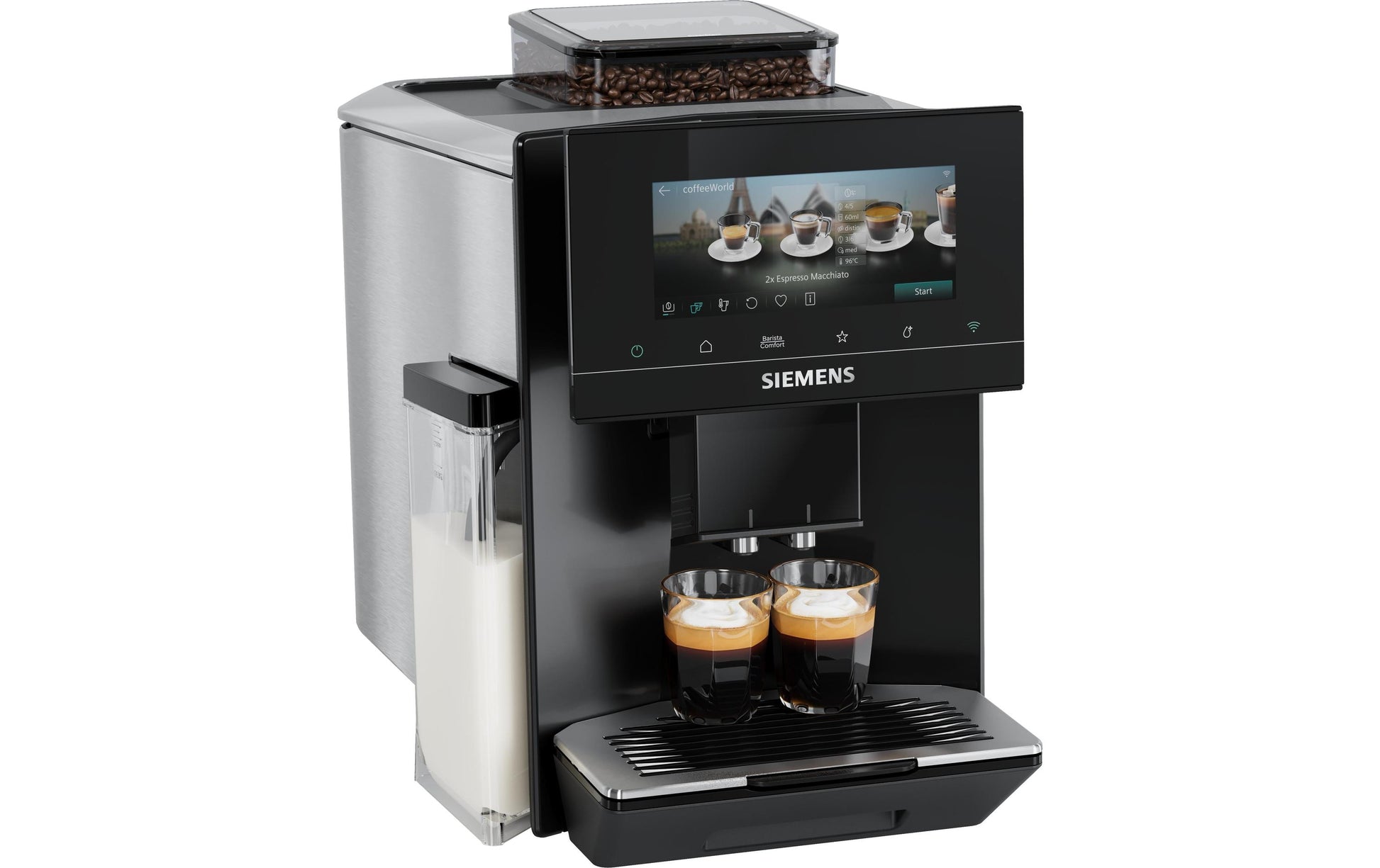 Siemens TQ923E09 Kaffeevollautomat – 2,3 l, 375 g Bohnenbehälter, Schwarz, 31,5 × 39,2 × 47 cm