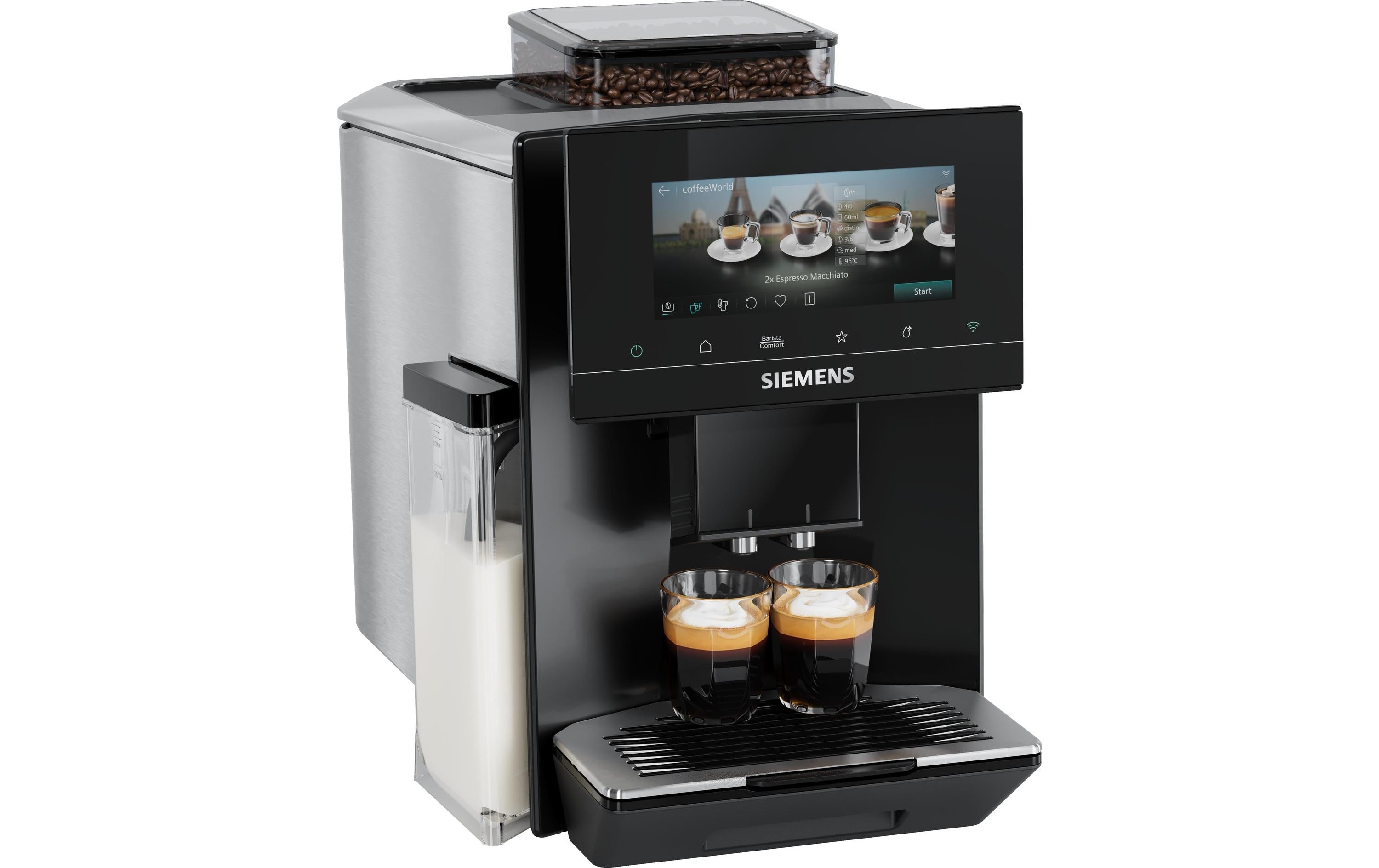 Siemens TQ923E09 Kaffeevollautomat – 2,3 l, 375 g Bohnenbehälter, Schwarz, 31,5 × 39,2 × 47 cm