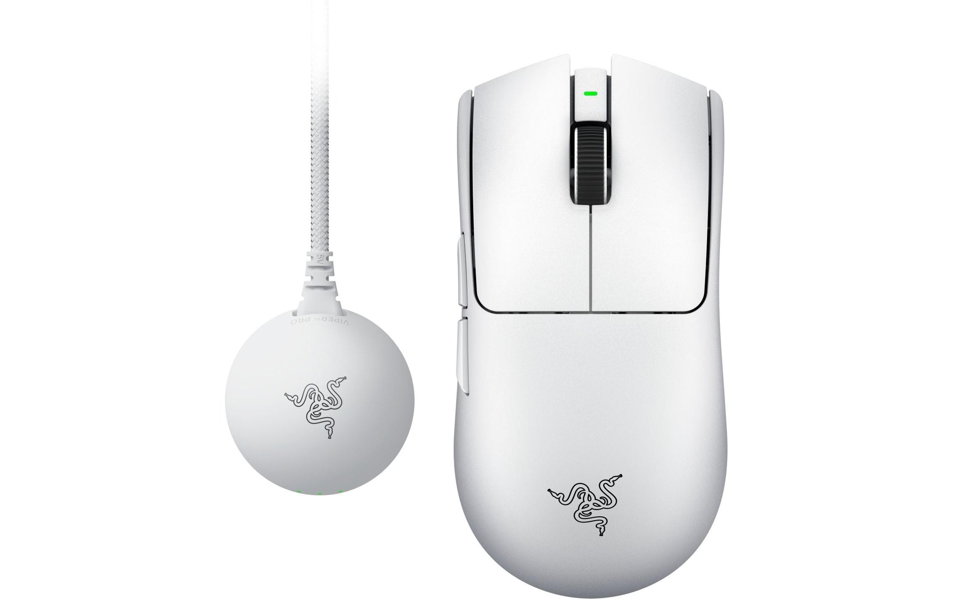 Razer Viper V4 Pro – Gaming-Maus – Kabellos (2,4 GHz), 50000 DPI, Rechts, Weiss