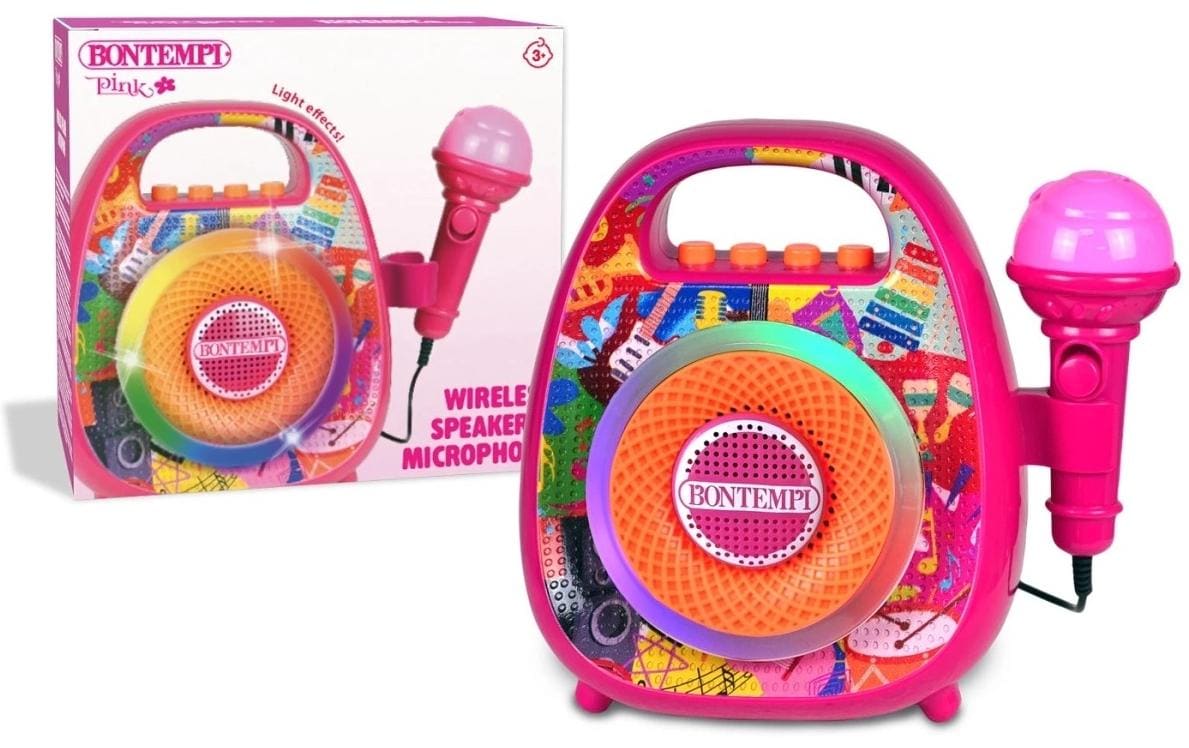 Bontempi Bluetooth-Lautsprecher – mit Mikrofon, Pink