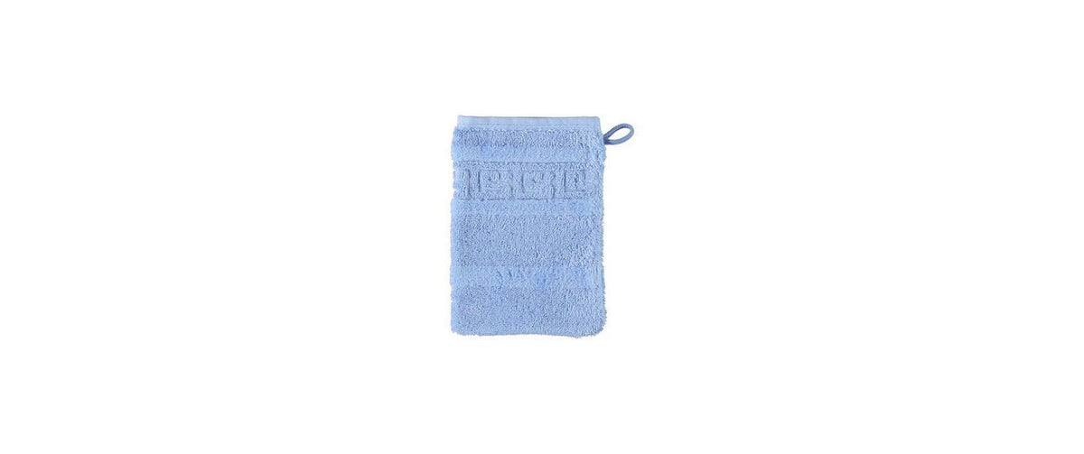 Cawö Waschhandschuh Noblesse – 16×22 cm, Baumwolle, Blau