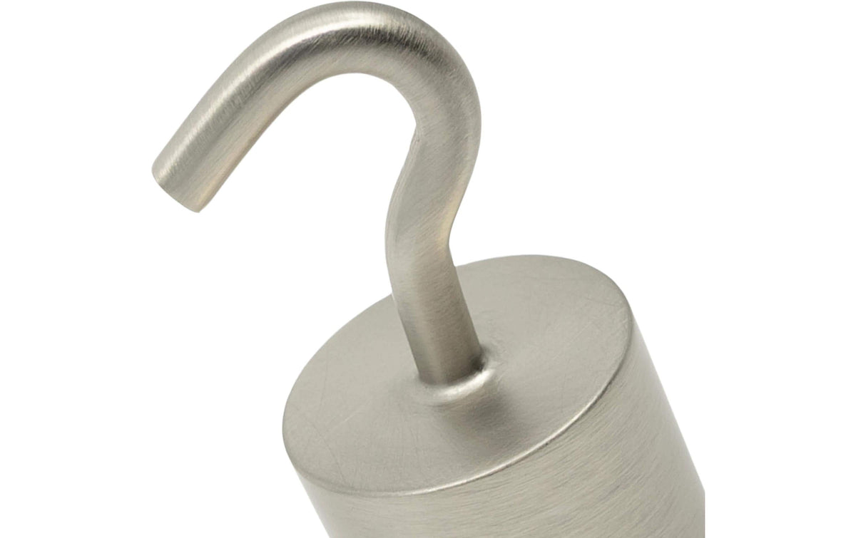 Meister Seilendkappe/Haken – Ø 30 × 70 mm, Metall, Nickel matt